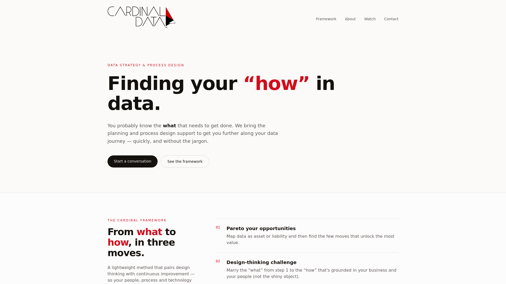 Cardinal Data — Finding your “how” in data