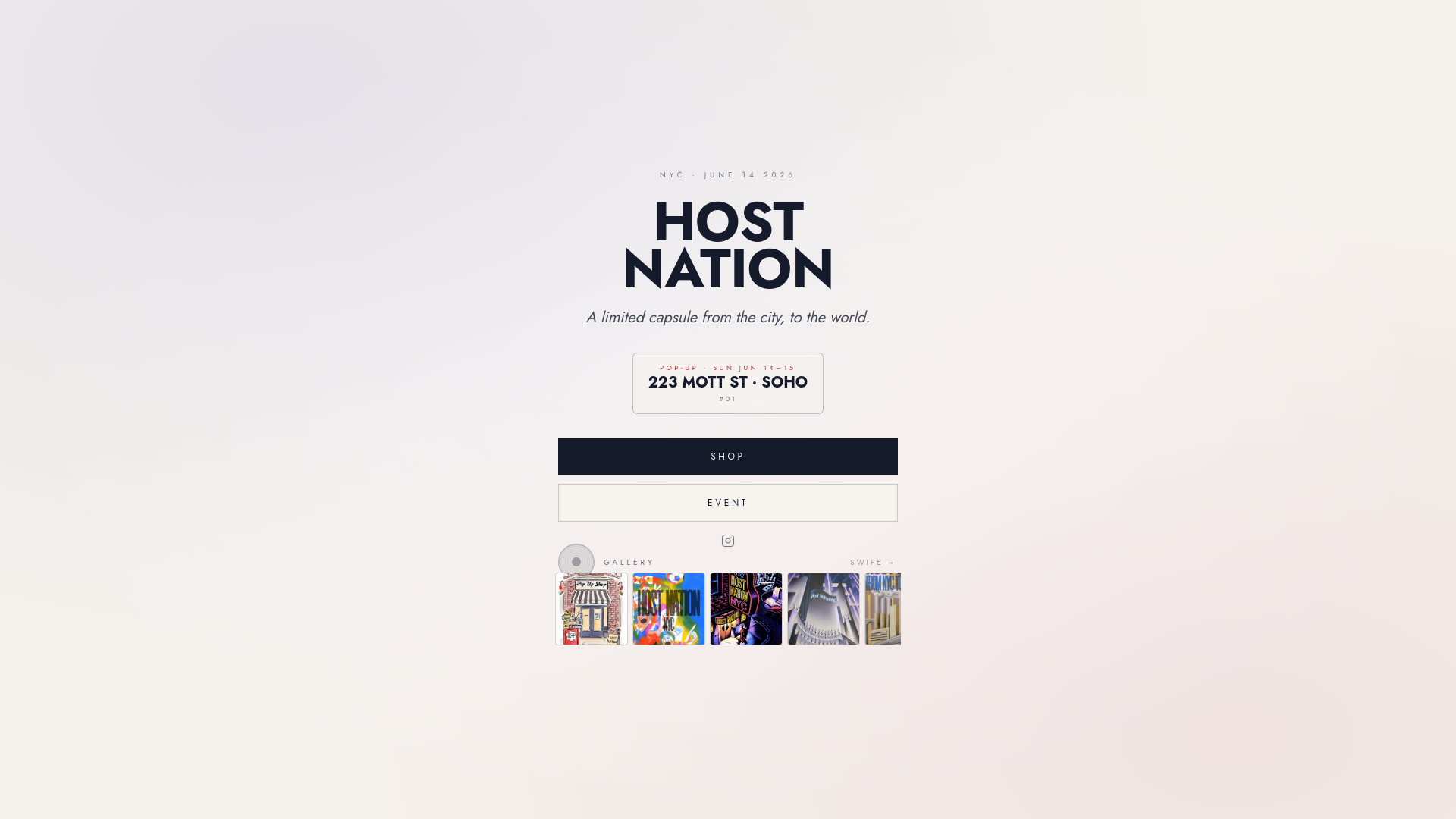 Shop — Host Nation NYC '26 Capsule