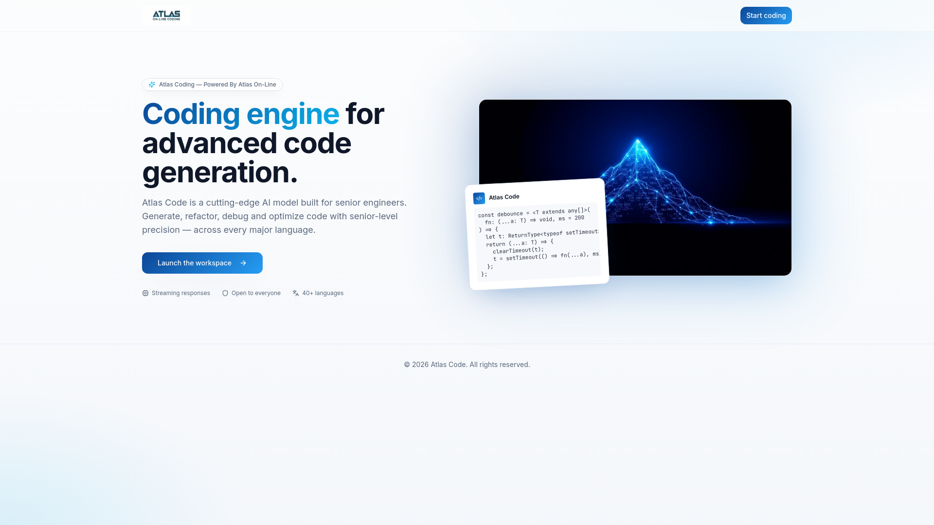 Atlas Code - Advanced AI for Code Generation & Optimization