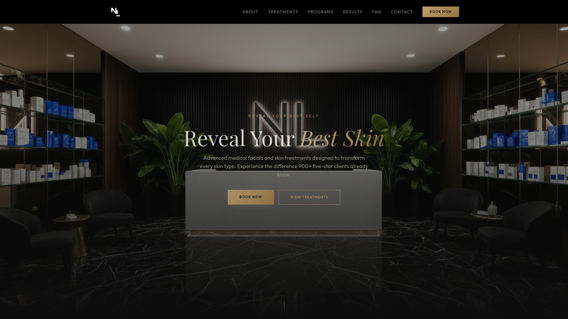 Clean, professional medical spa treatment room with neutral tones at Next Level Aesthetics - Brooklyn Med Spa | Facials | Microneedling | Body Contouring | Injectables | Laser | Hair Restoration in Brooklyn