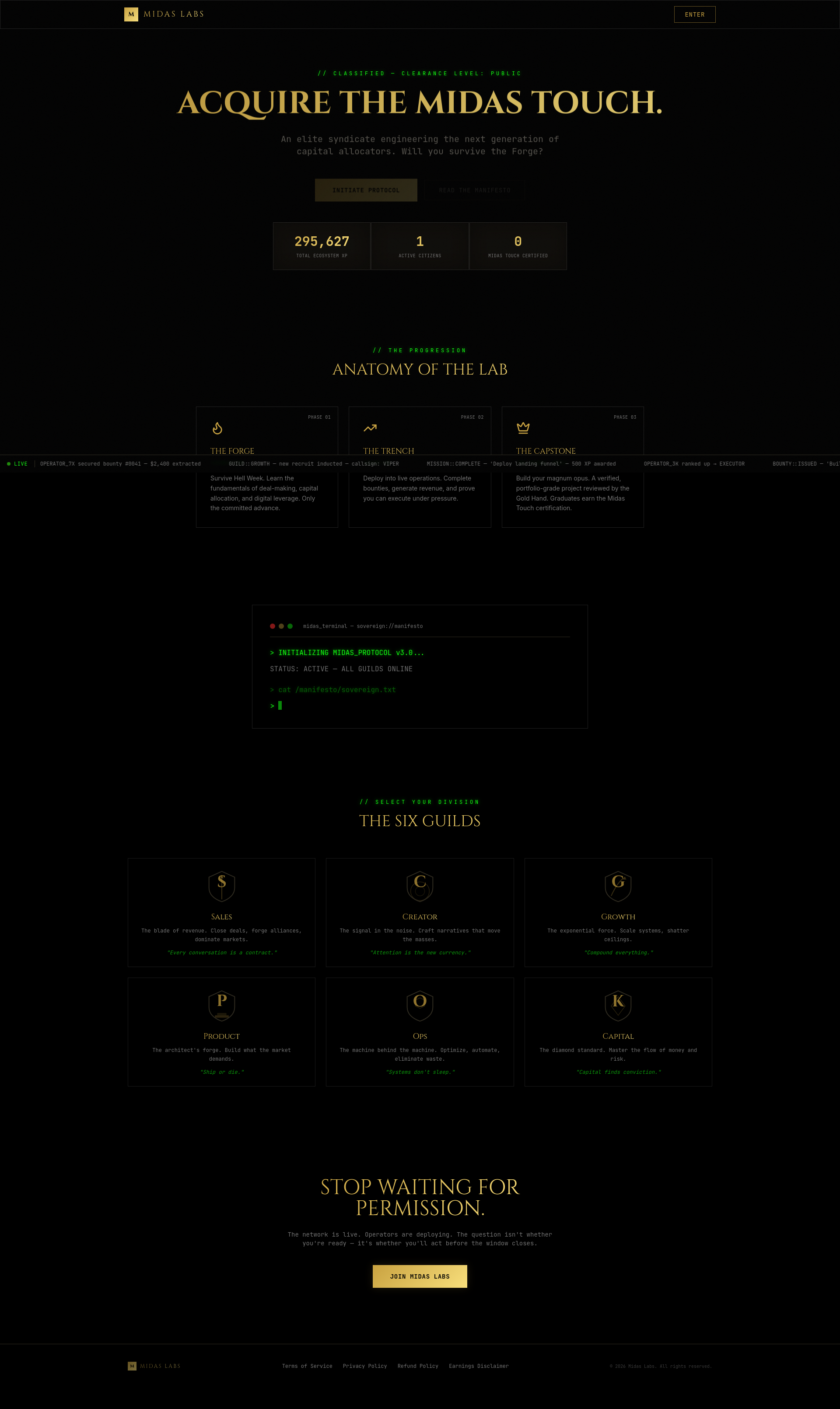 Midas Labs | Acquire The Midas Touch