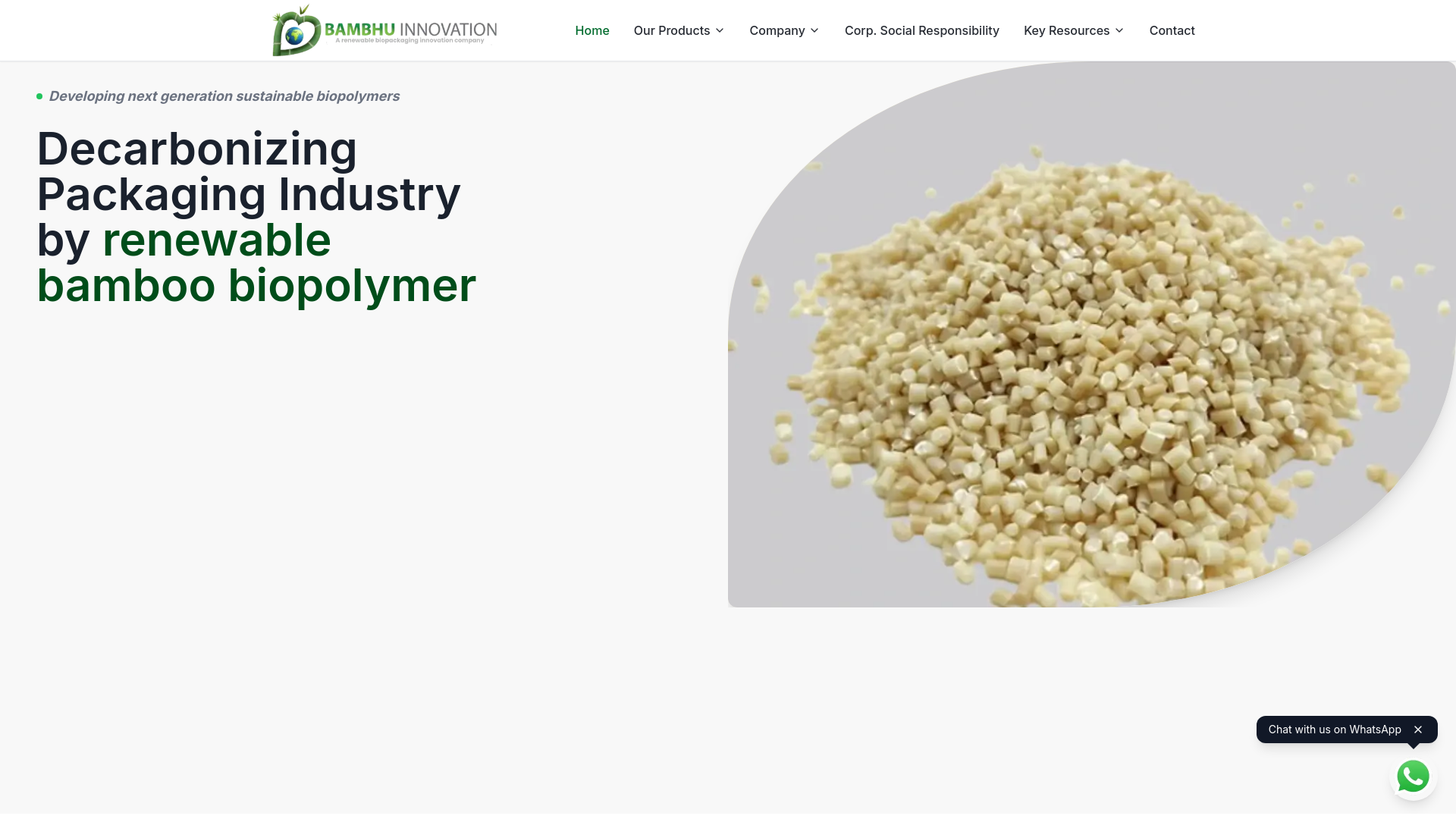 Bambhu Innovation - Sustainable Biopolymer Packaging Solutions