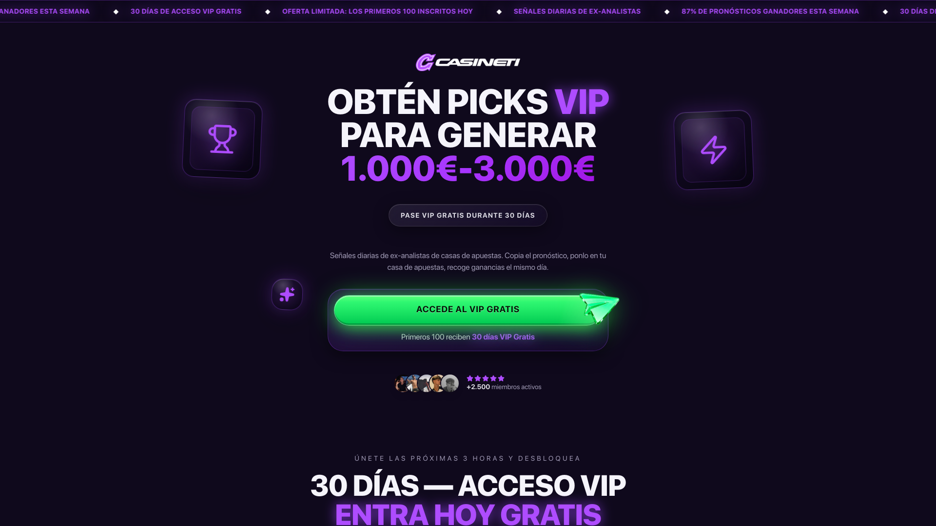 Casineti — Picks VIP y Pronósticos Deportivos de Expertos