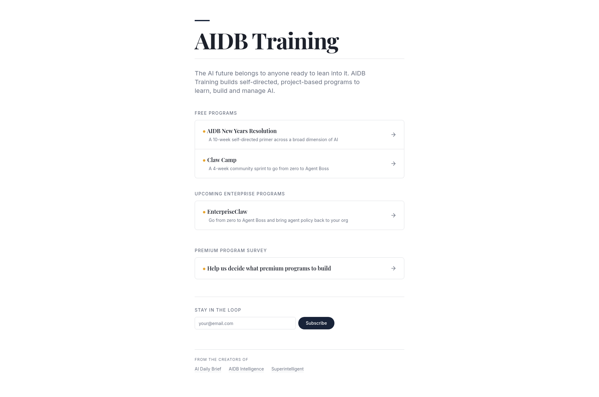 AIDB Training