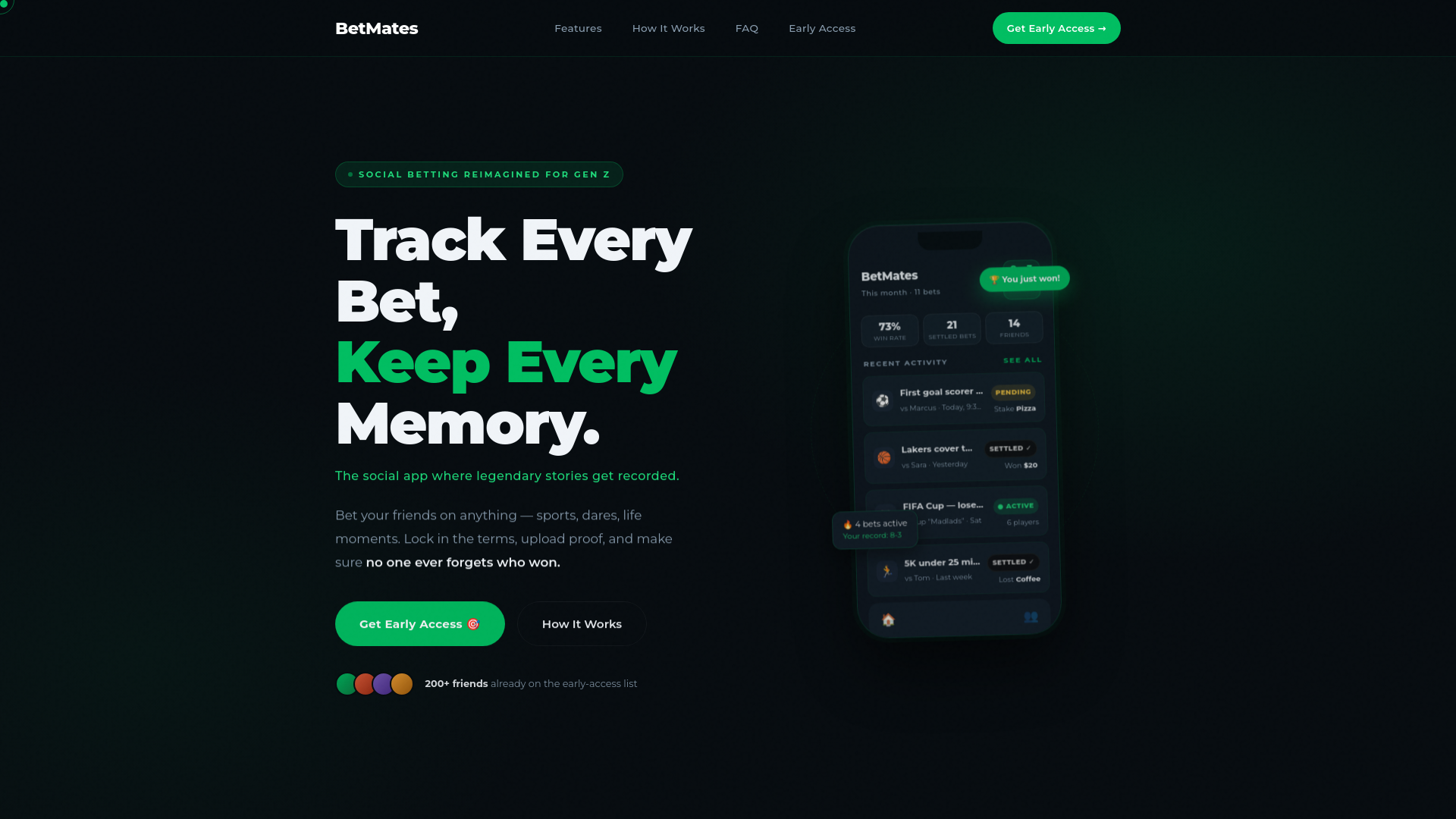 BetMates — Track Every Bet, Keep Every Memory