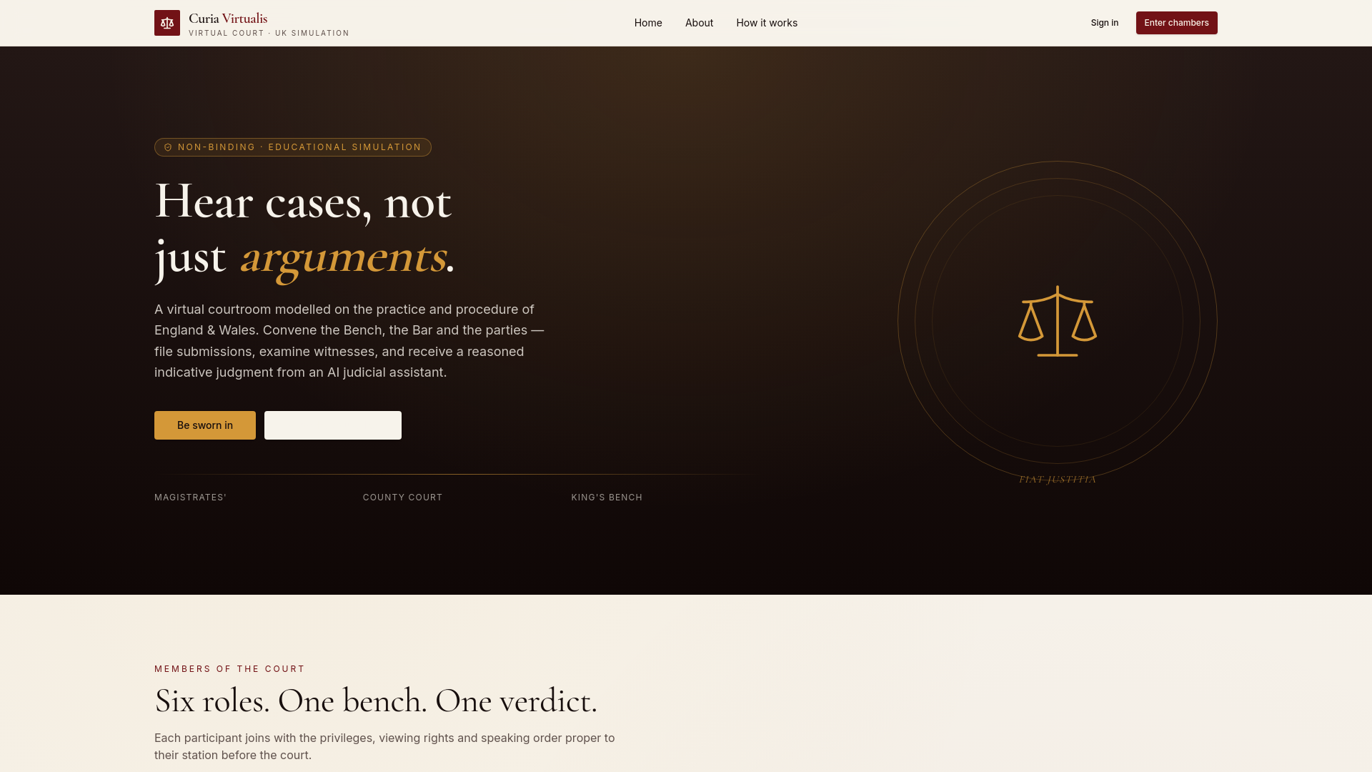 Curia Virtualis — UK Virtual Court Simulation