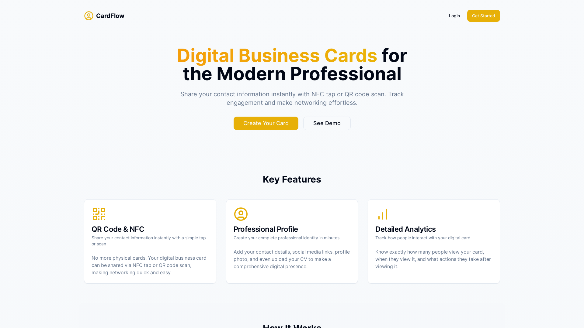 Advanced Digital Business Card App