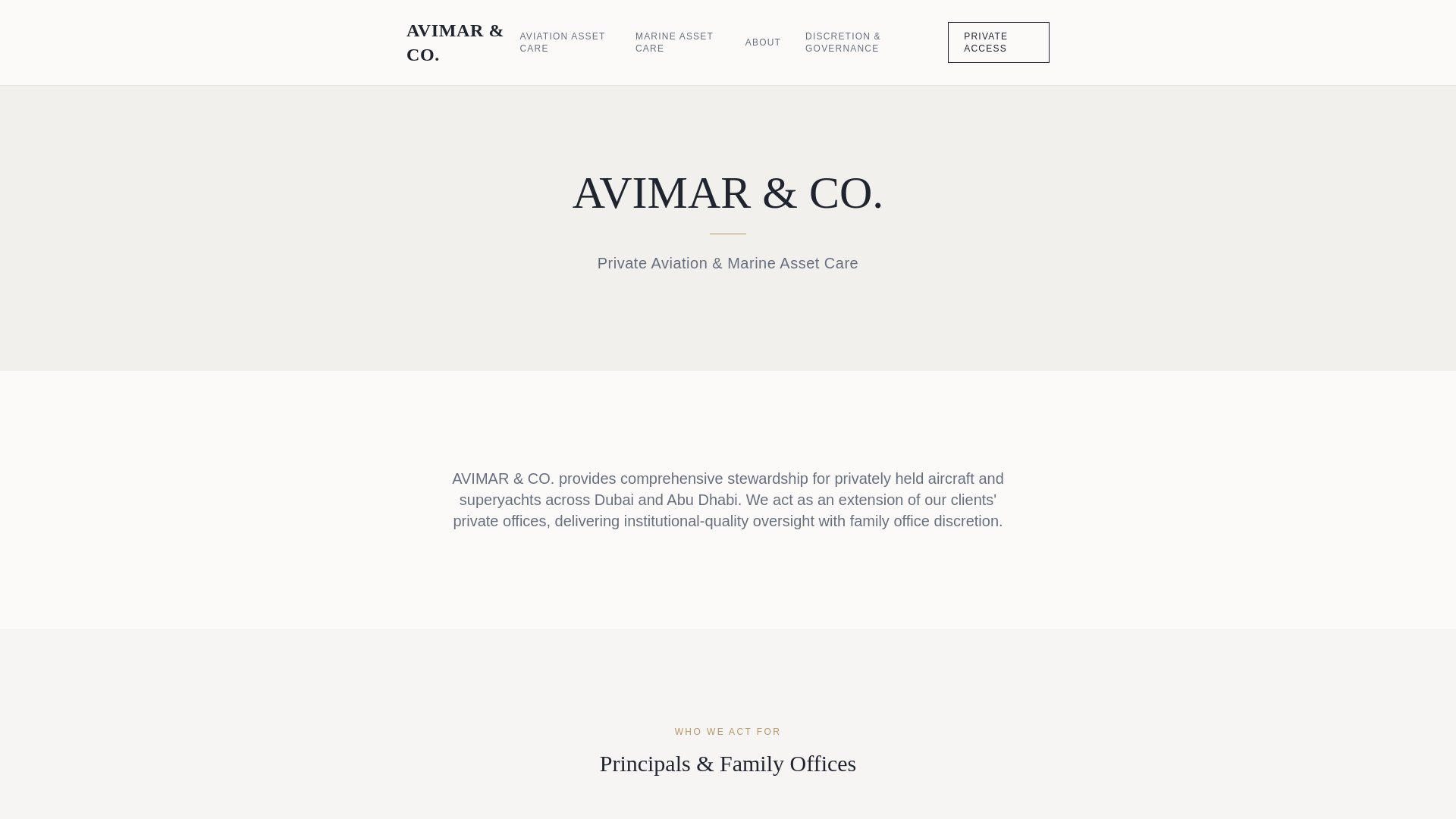 AVIMAR & CO. | Private Client Asset Office