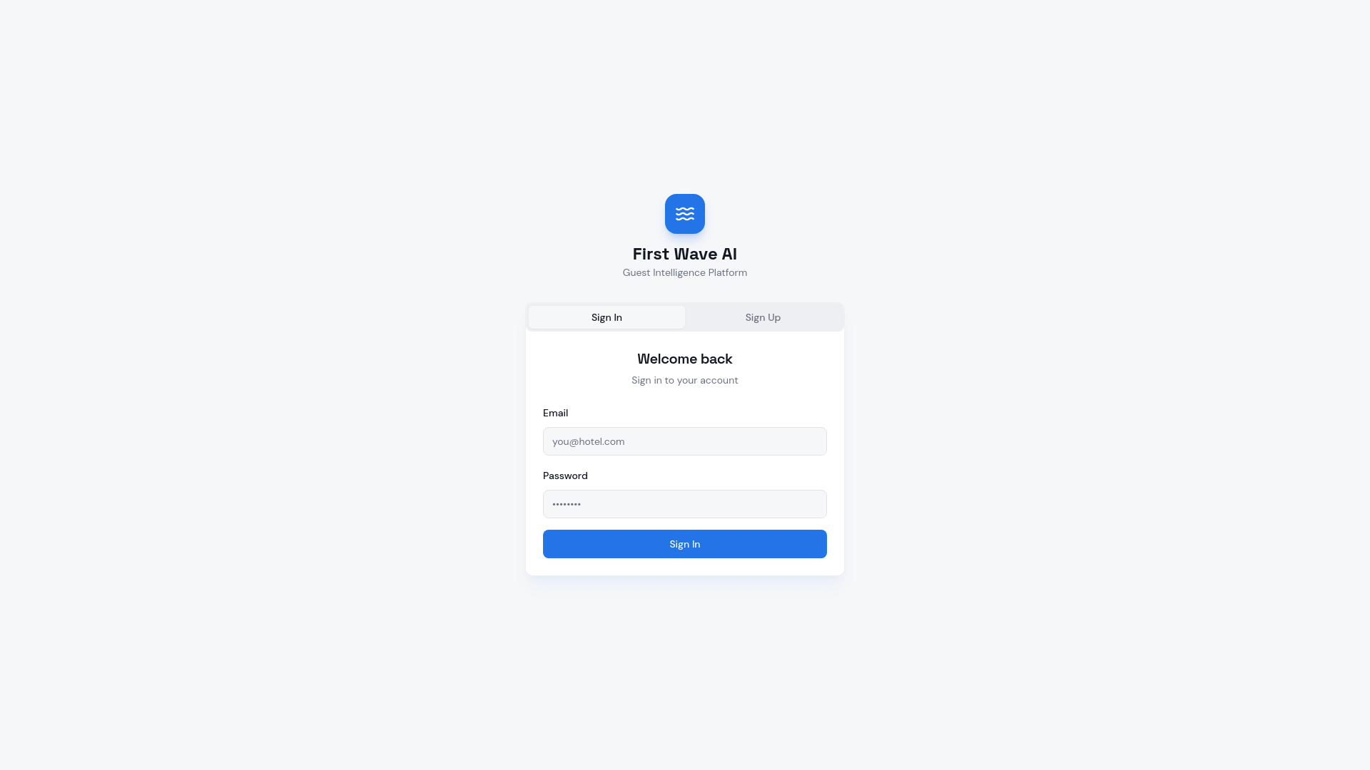 First Wave AI — Guest Intelligence Platform