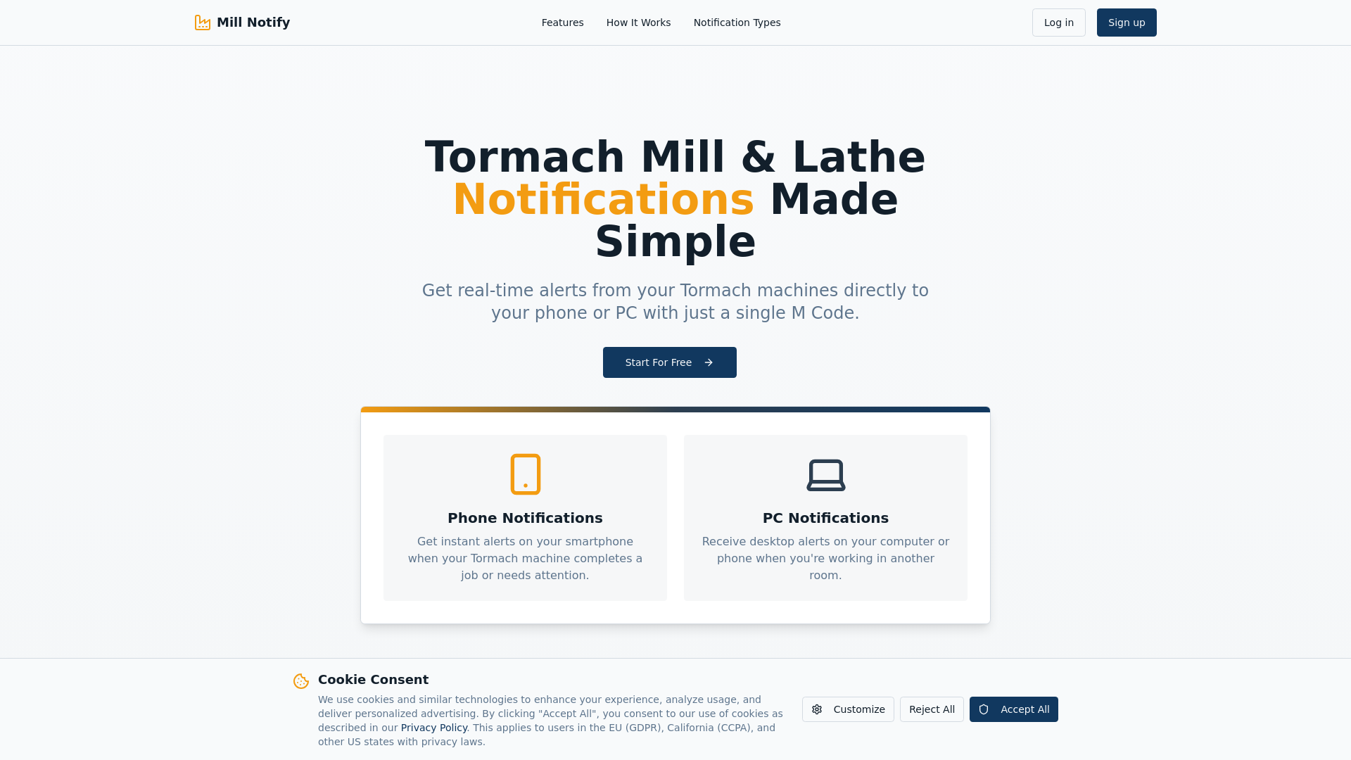 Mill Notify | Machine Notification System