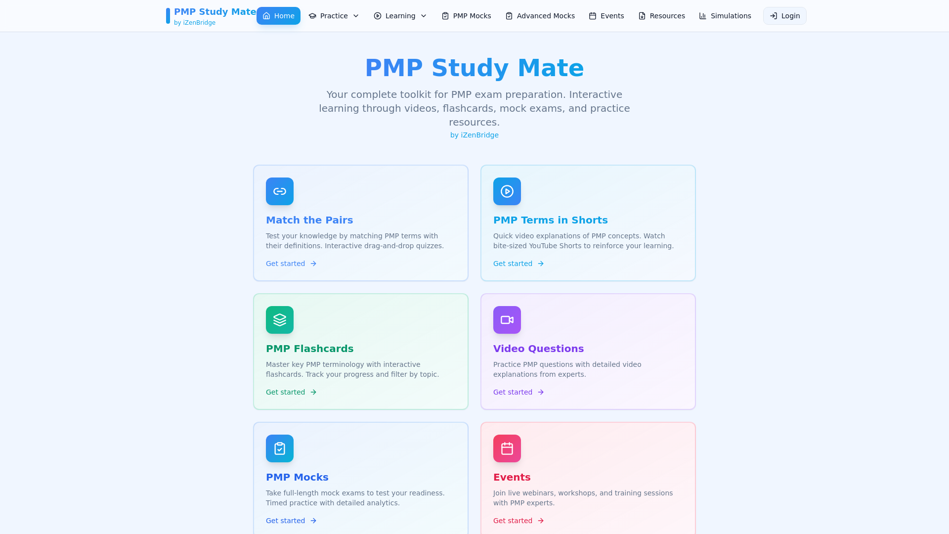 PMP Study Mate by iZenBridge | PMP Exam Prep Platform