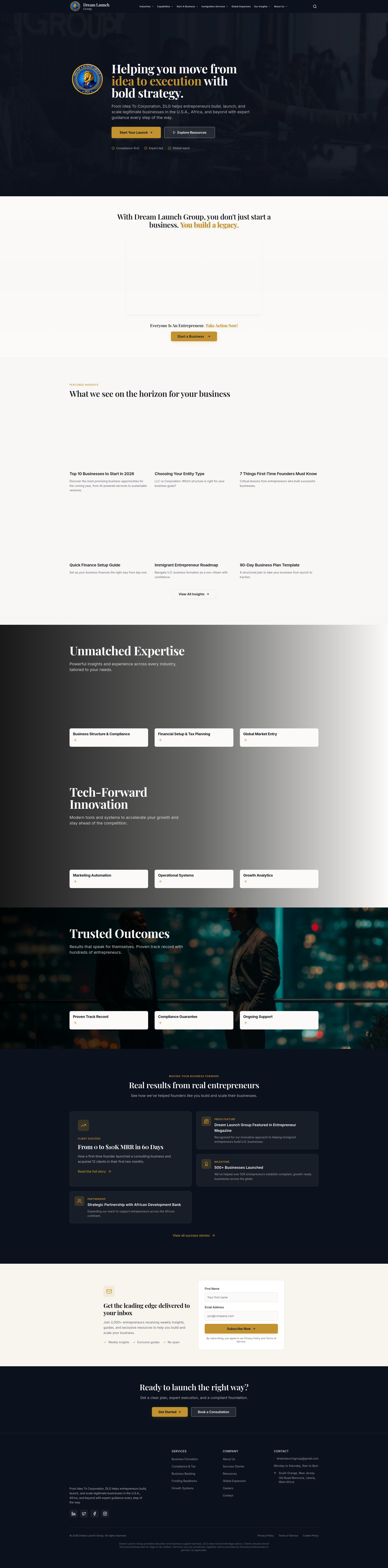 Dream Launch Group | Build Your Business Safely, Legally, Globally