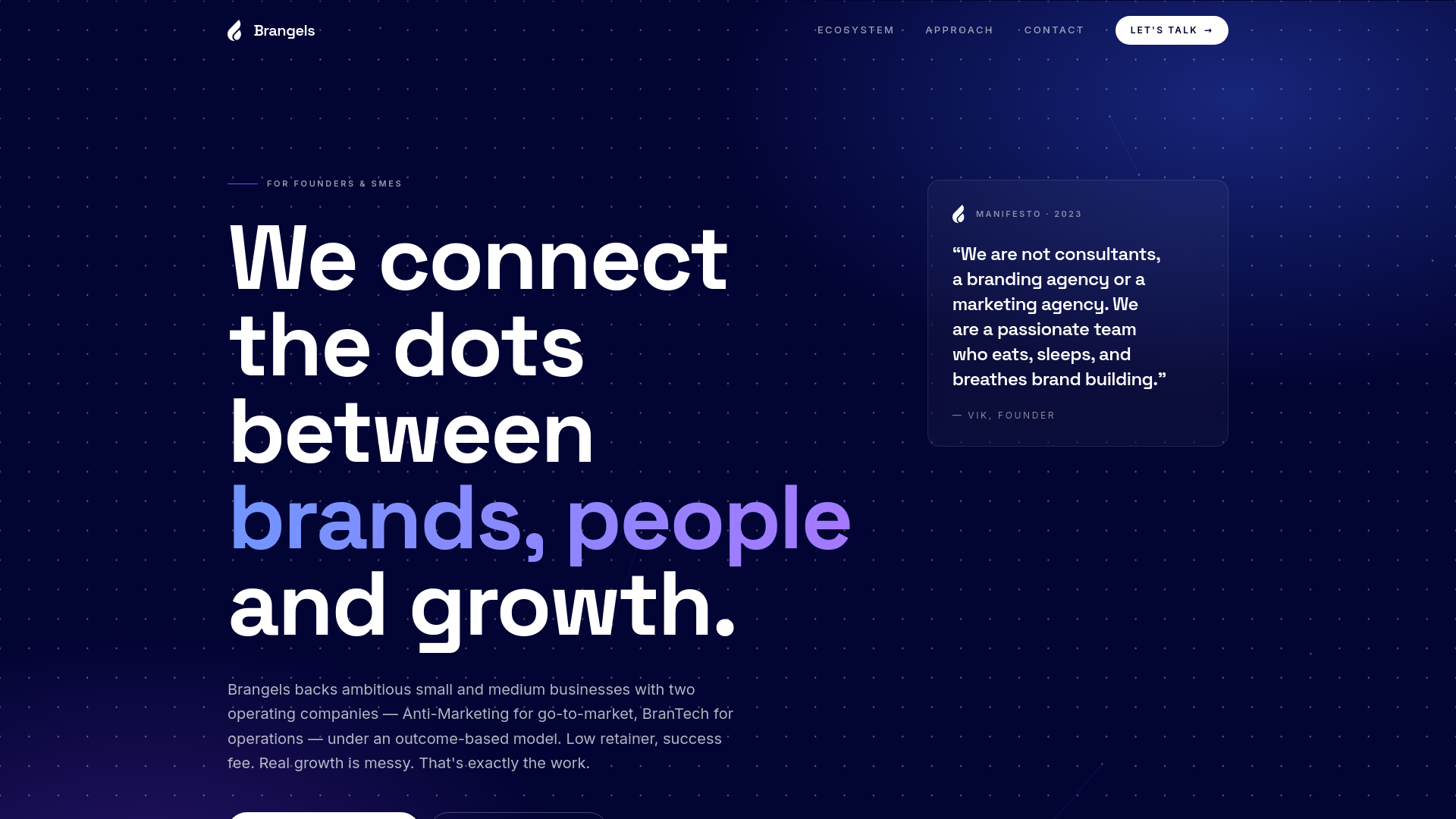 Brangels — Connecting brands, people, and growth