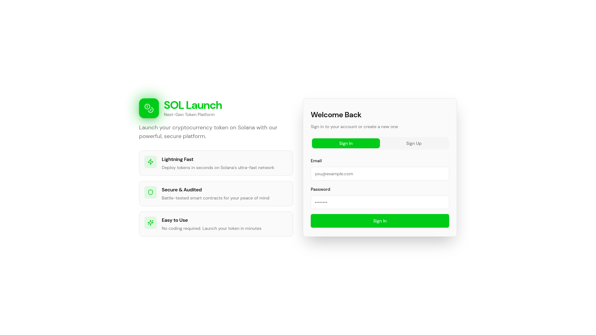 Solana Token Launch Platform