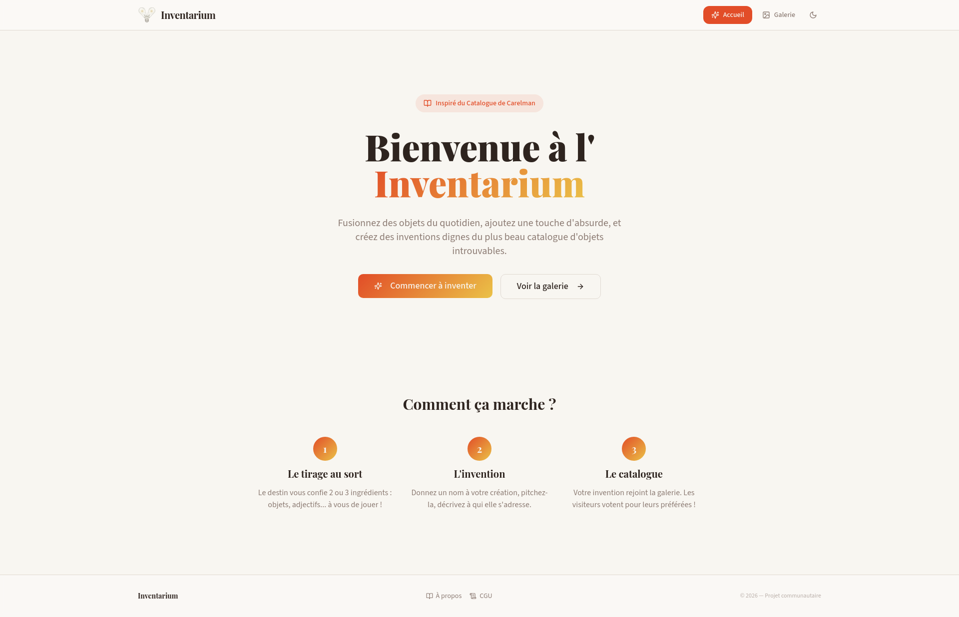 Inventrium Créer une invention — Inventarium