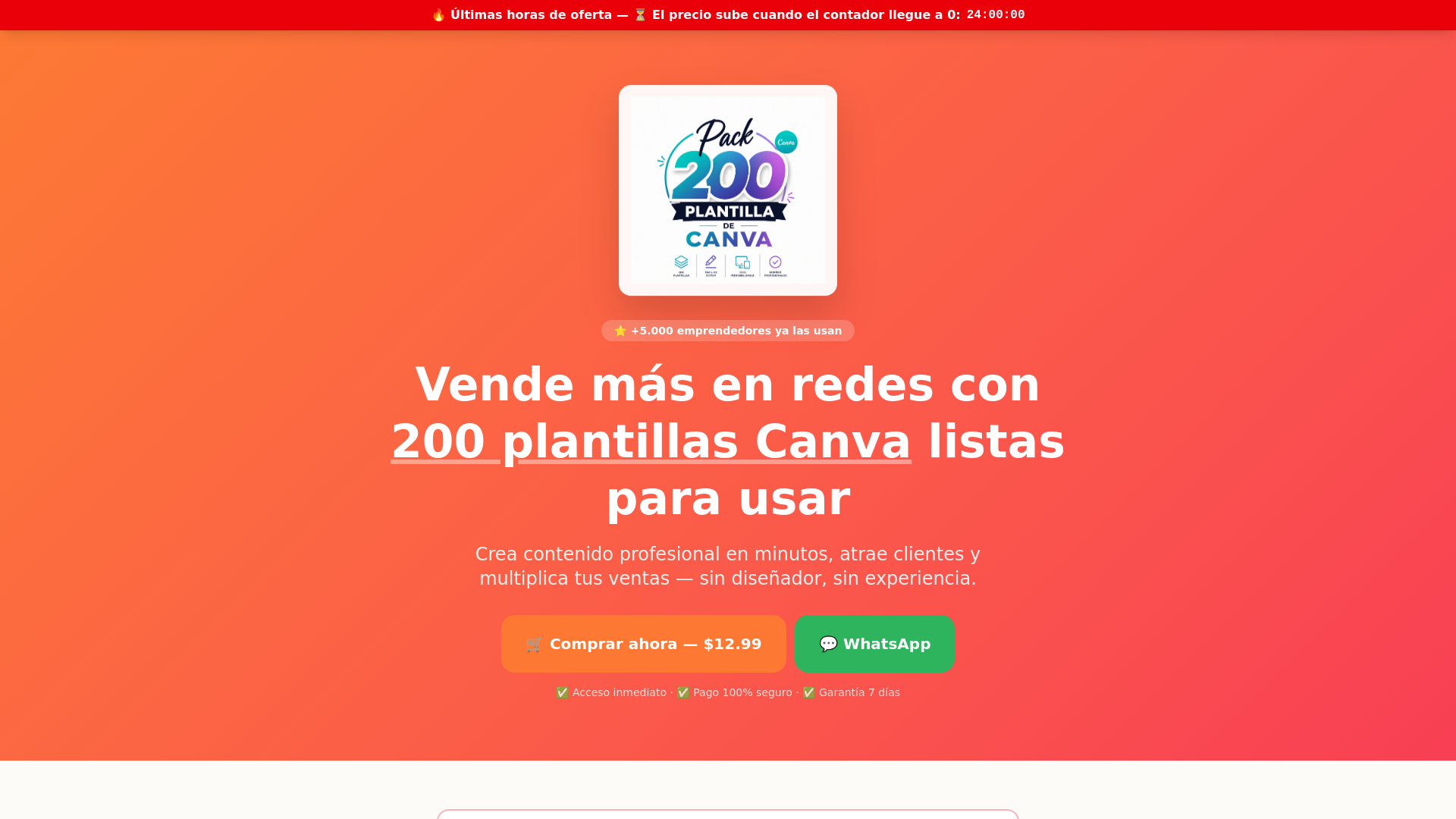 Pack 200 Plantilla de Canva Derecho con Reventa