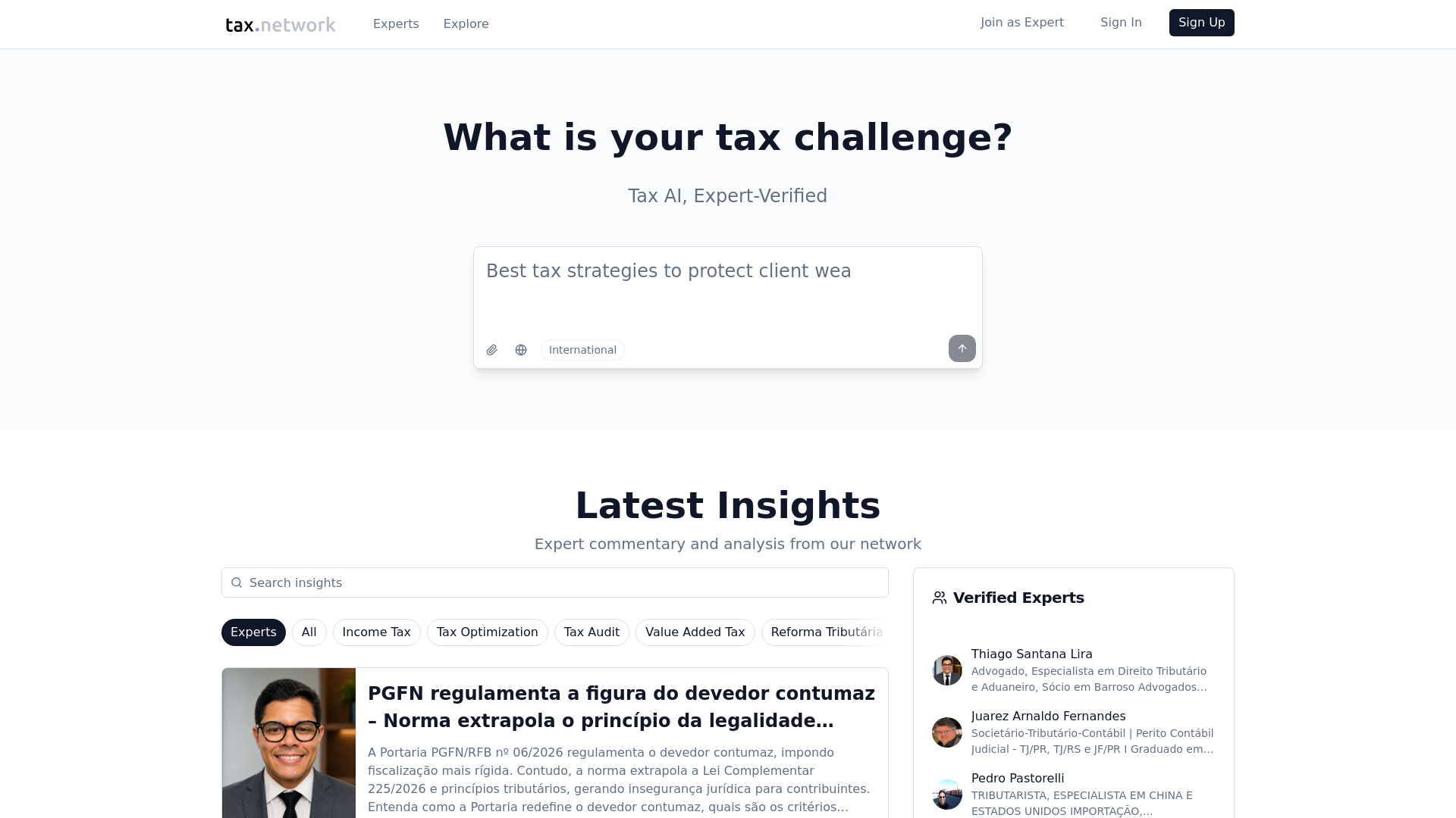 Alternativa para a CSS | Tax.Network