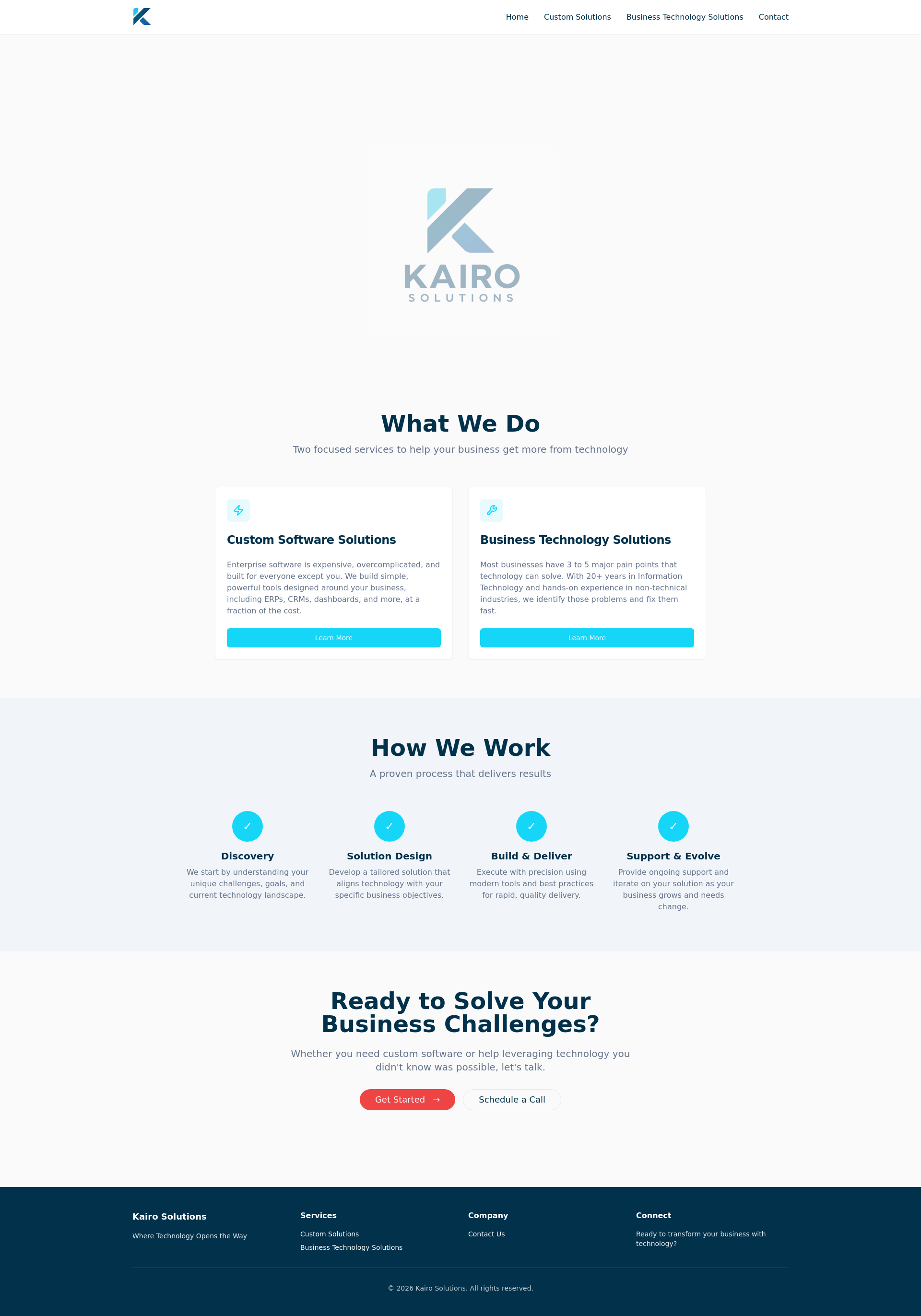 Kairo Solutions - Where Technology Opens the Way