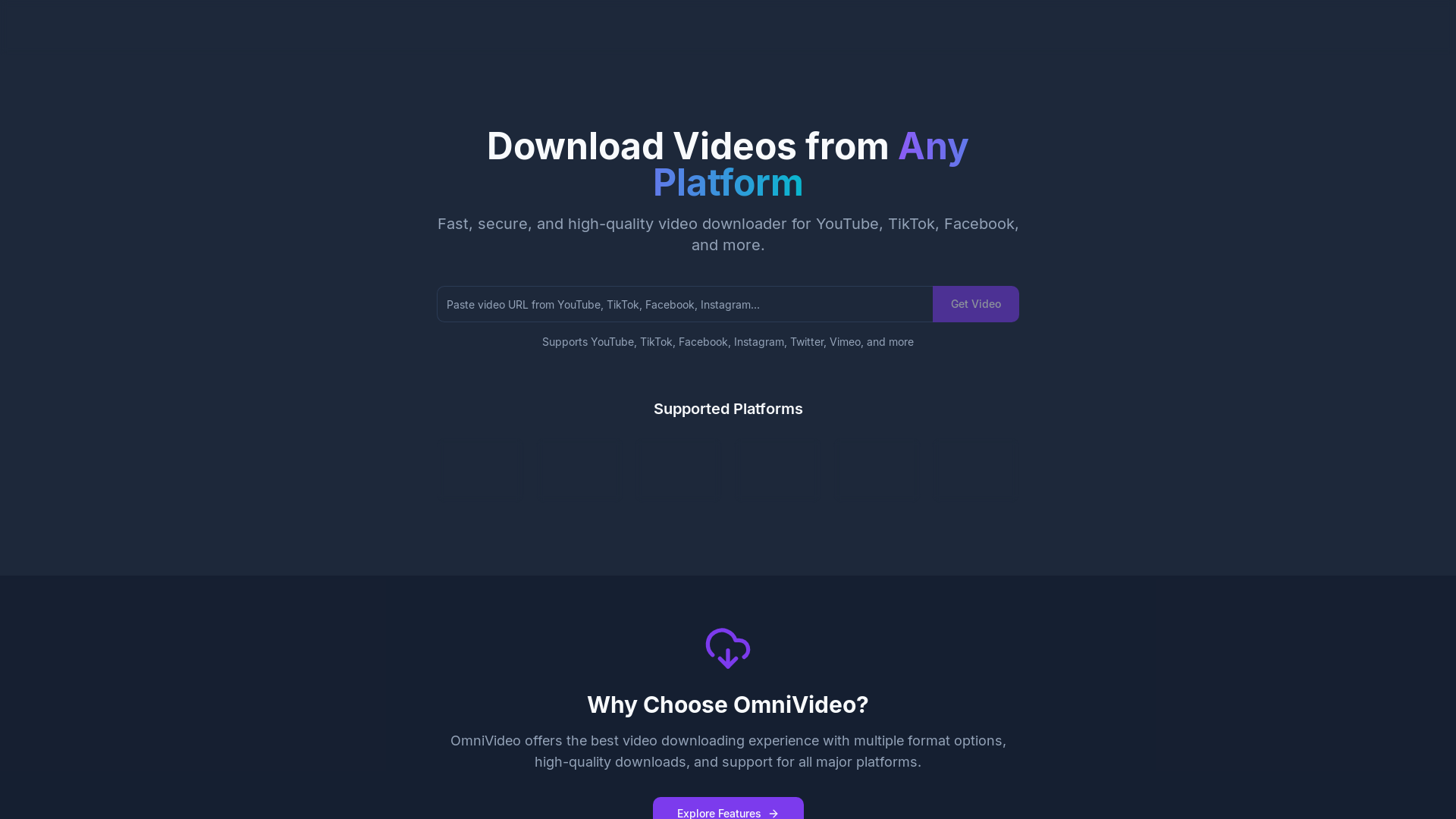 Modern Video Downloader & Converter Platform
