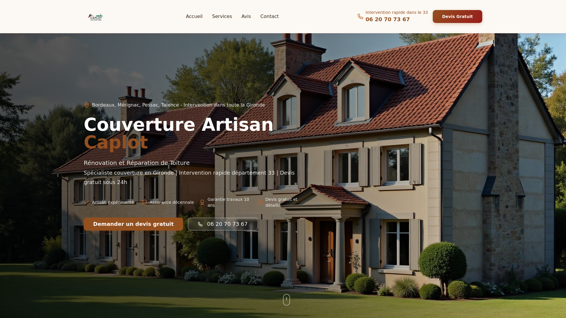 Couverture Artisan Caplot - Couvreur Professionnel en Gironde (33 ...