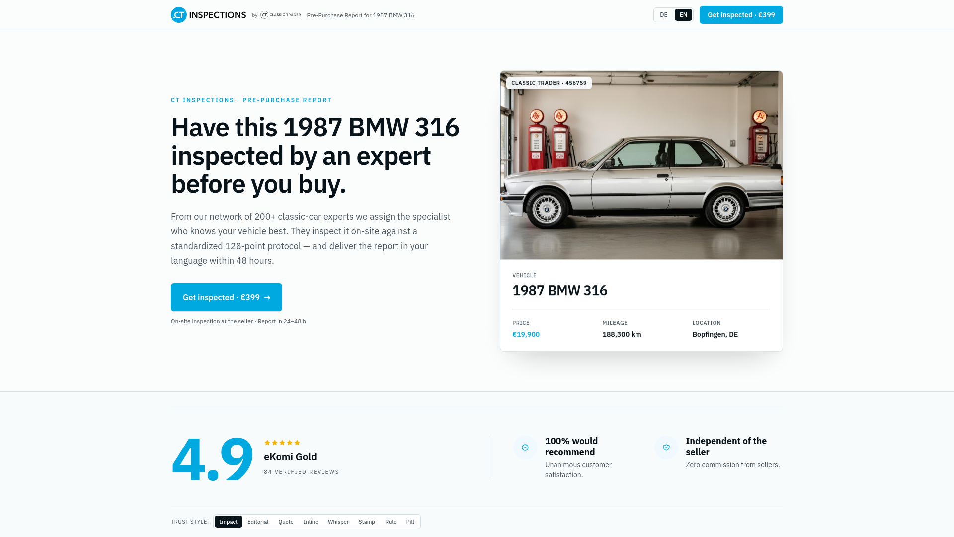 1983 | Simson DUMMY — Pre-Purchase Report — CT Inspections