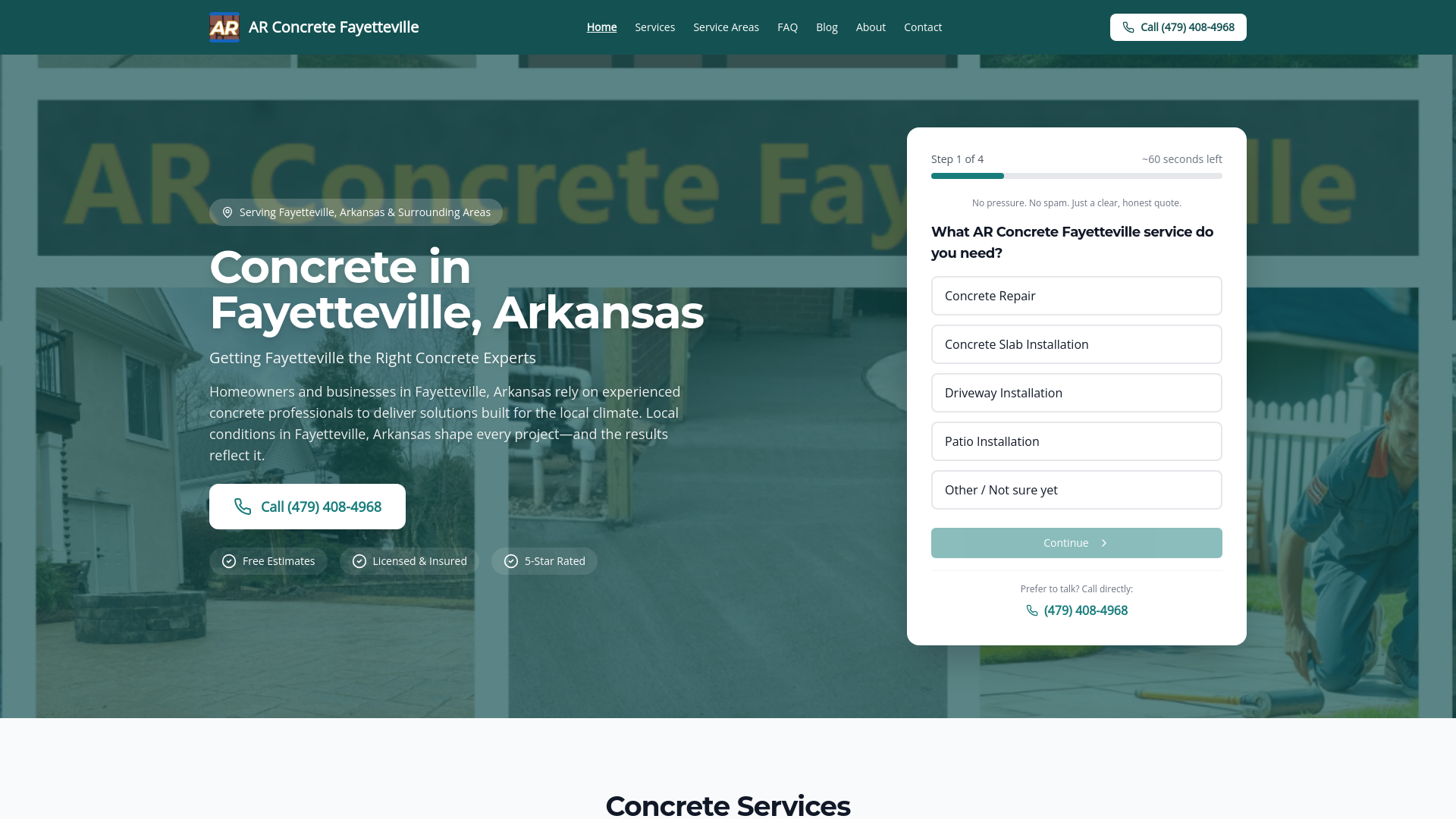 arconcretefayetteville.com logo