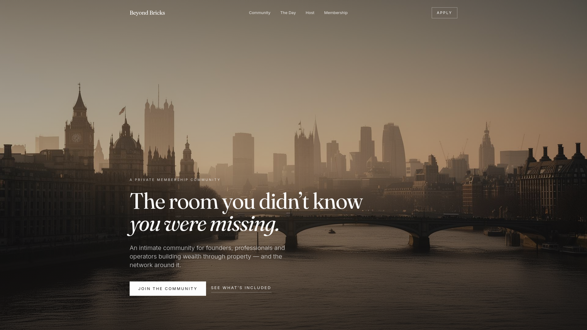 Beyond Bricks — A Private Membership Community