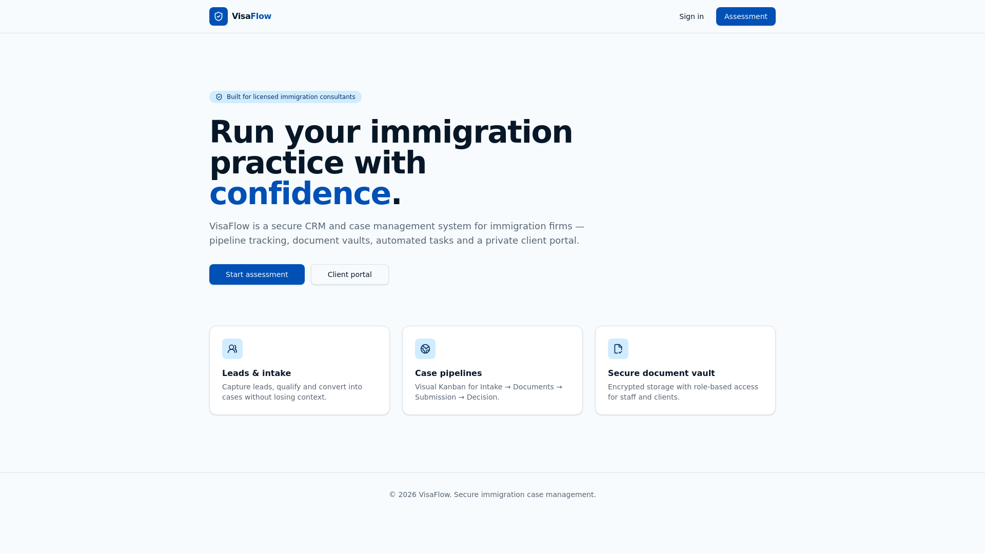 Leaf Viza — Immigration CRM & Client Portal