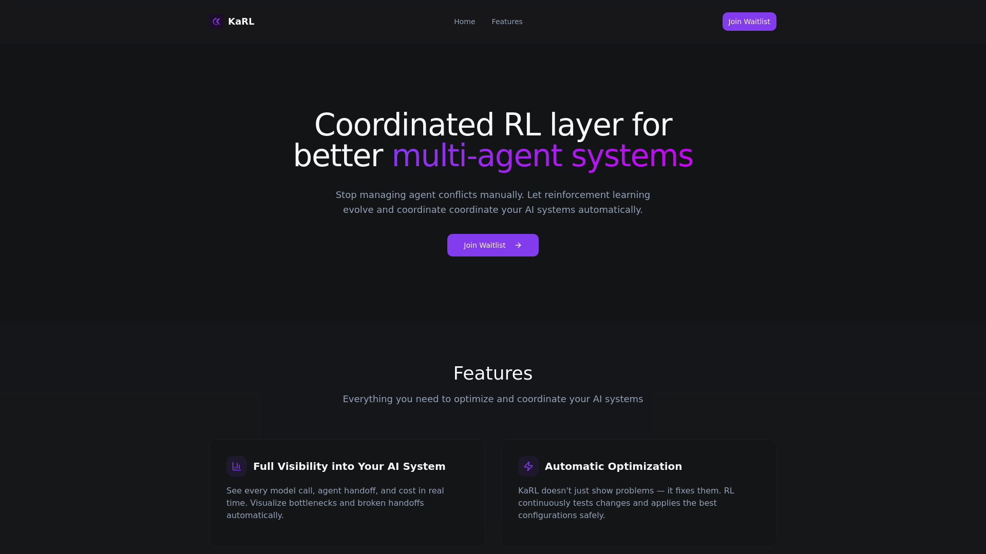 Rl Dev Users KaRL - Multi-Agent RL Coordination Platform