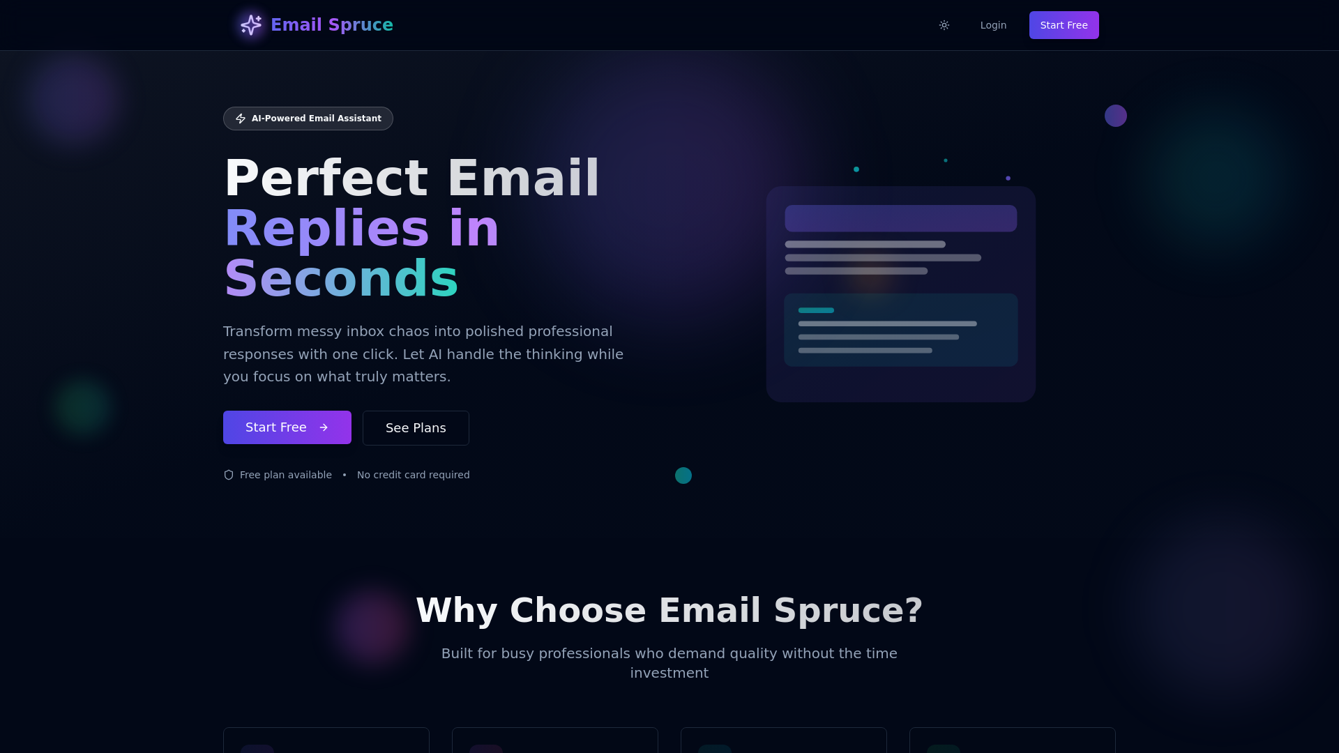 Email Spruce screenshot