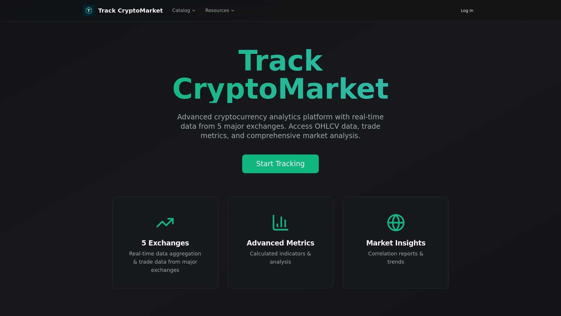 Track CryptoMarket - Advanced Cryptocurrency Analytics