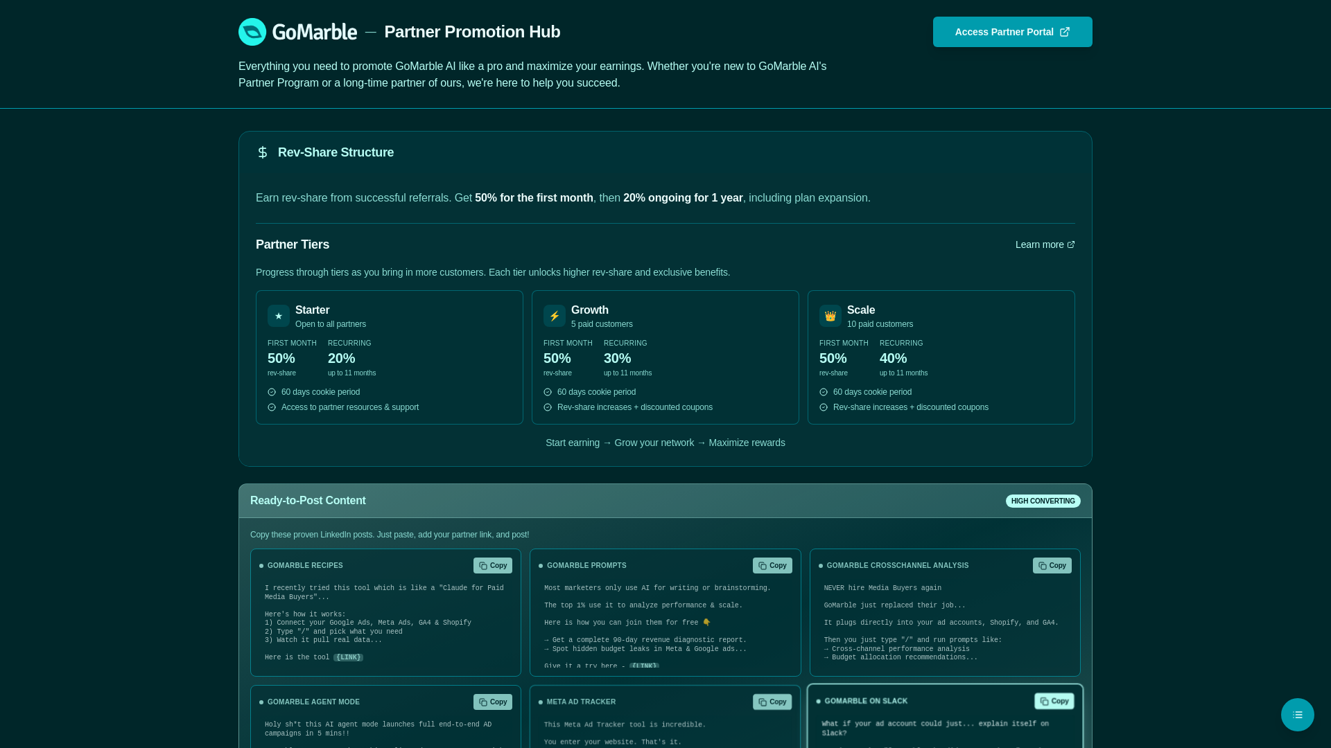 GoMarble AI - Affiliate Promotion Hub