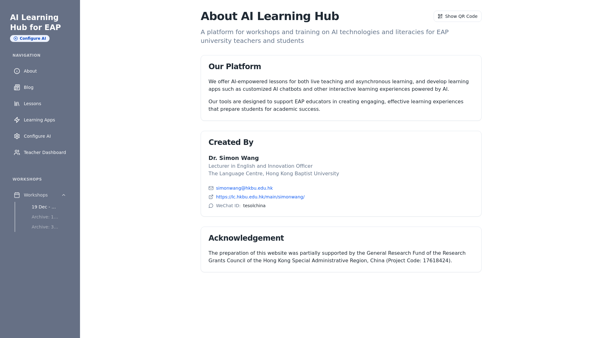 AI Learning Hub for EAP