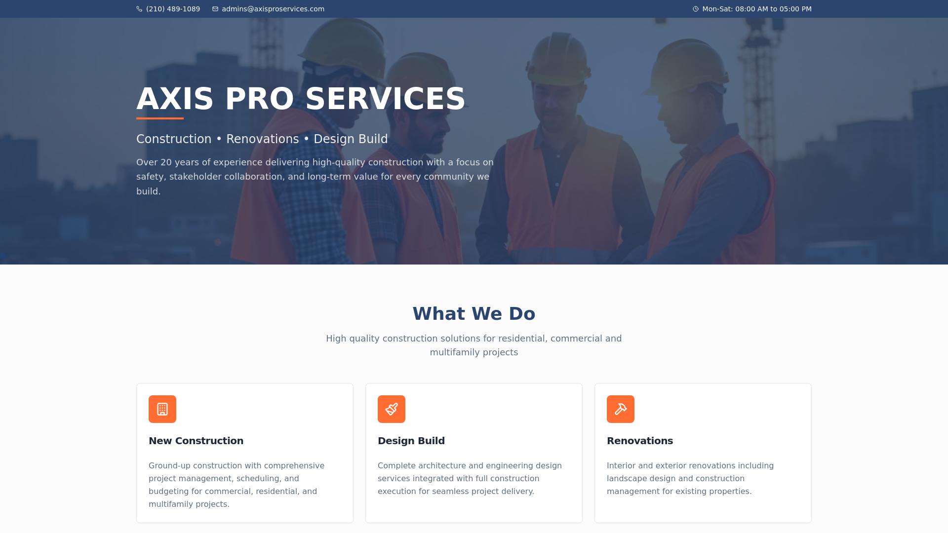 Axis Pro Services - Construction, Renovations & Design Build | 20 ...