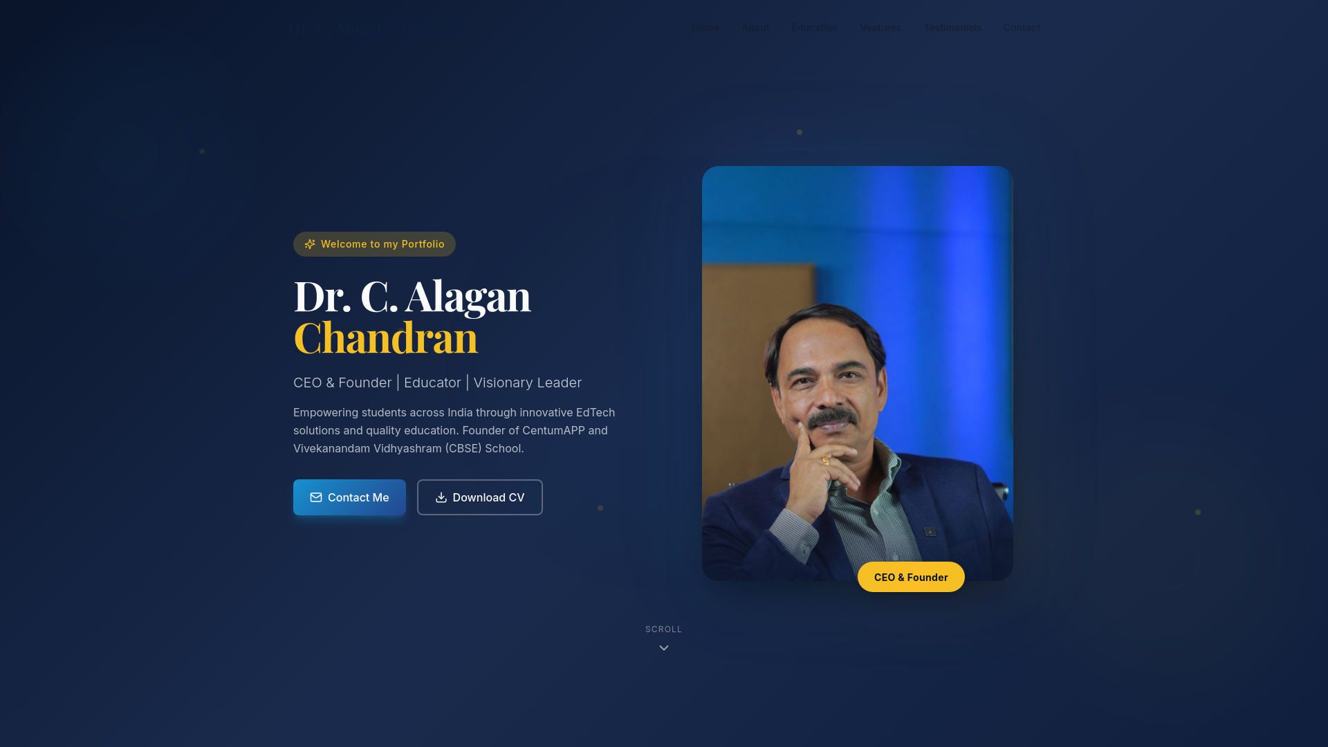 Dr. C. Alagan Chandran | CEO & Founder - CentumAPP & Educator