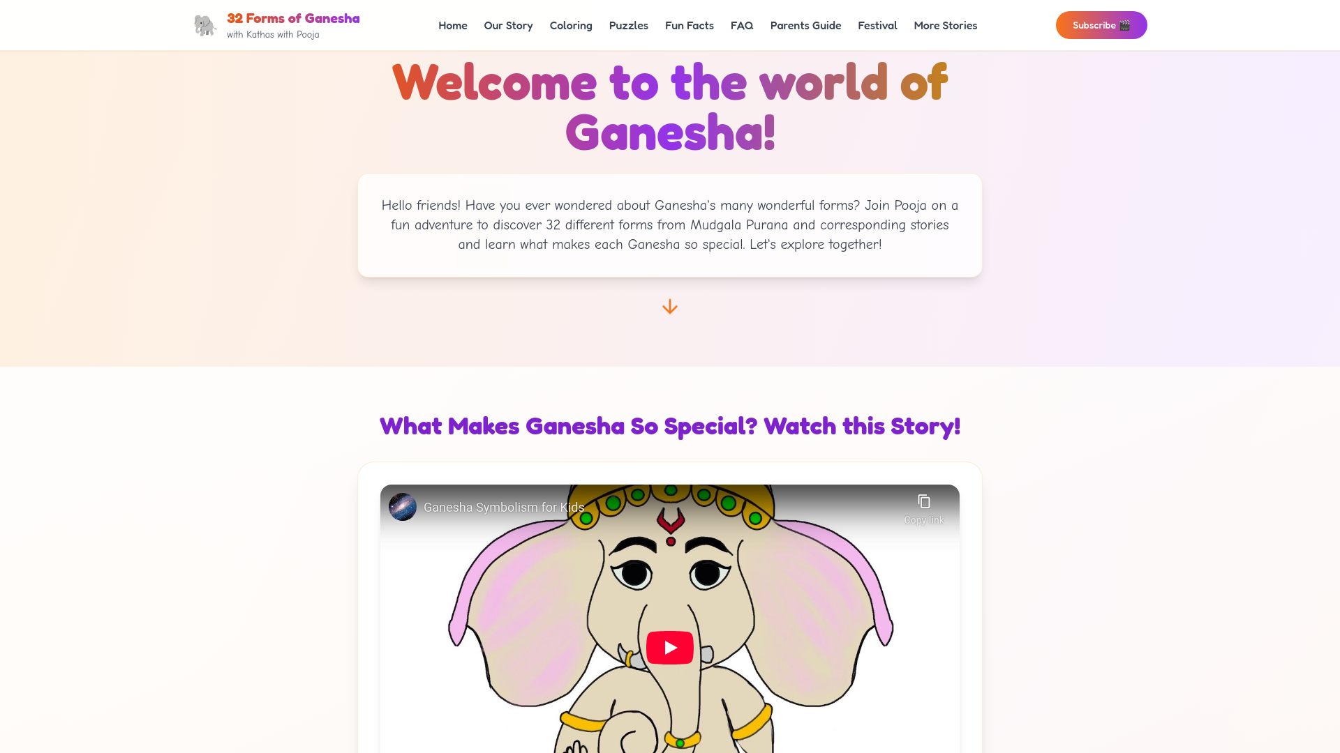 32 Forms of Ganesha: An Interactive Adventure for Kids