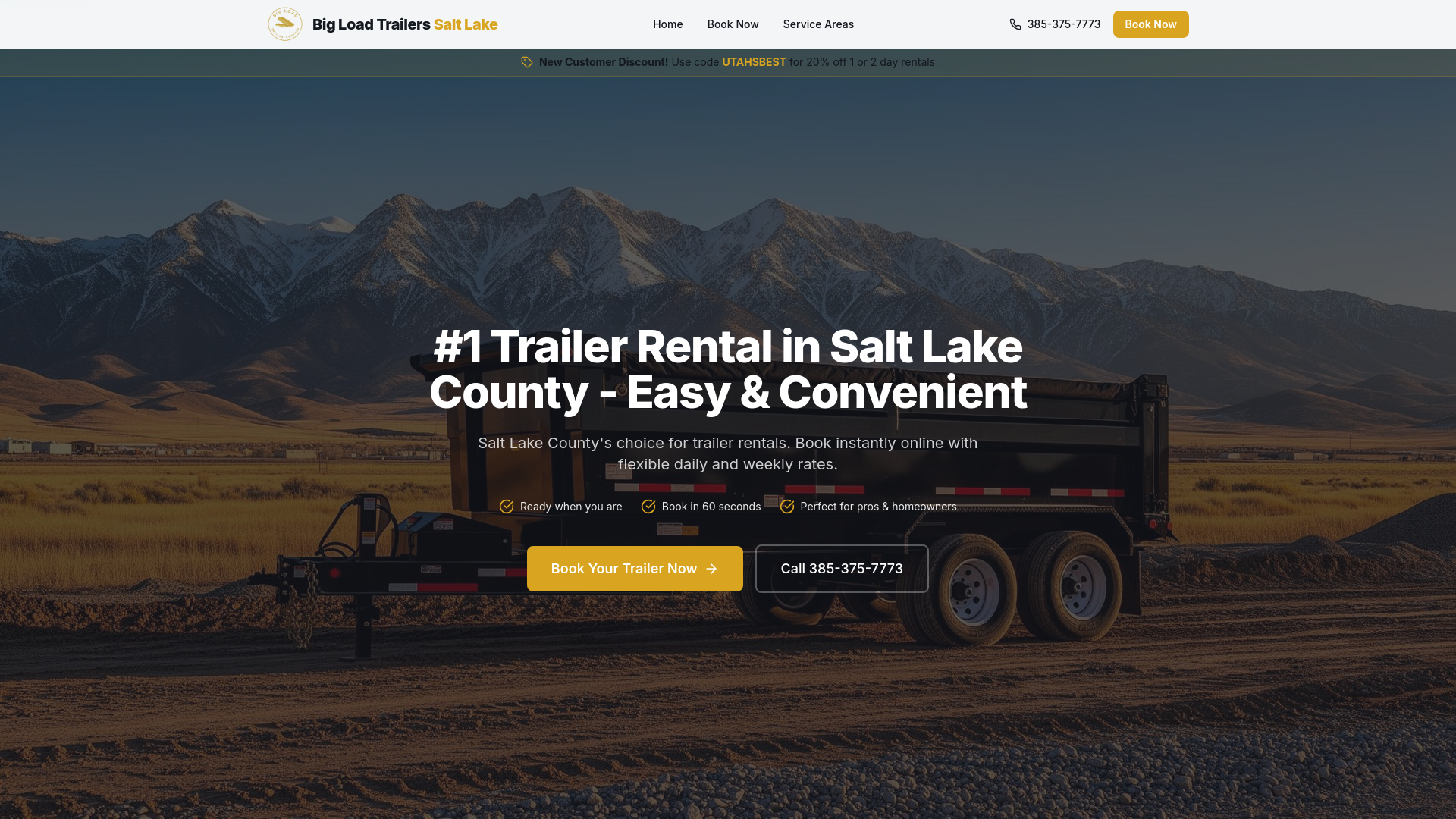 Salt Lake Flatbed & Car Hauler Rentals | Big Load Trailers
