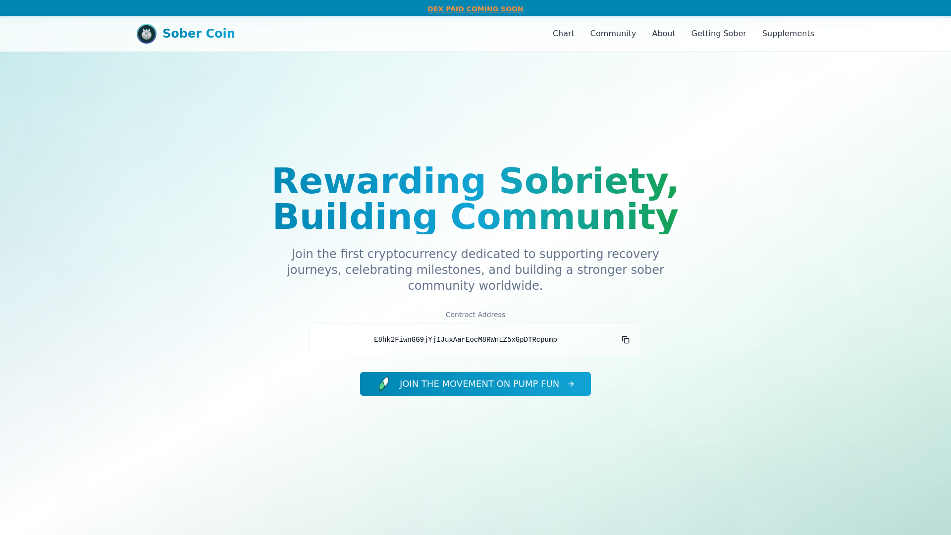 Sober Coin - Cryptocurrency for Recovery & Sobriety Rewards