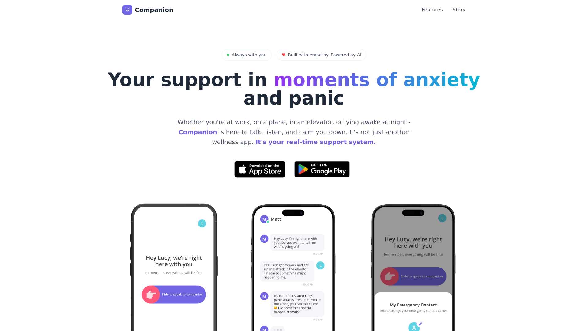 Panic App Companion App - Anxiety and Panic Relief