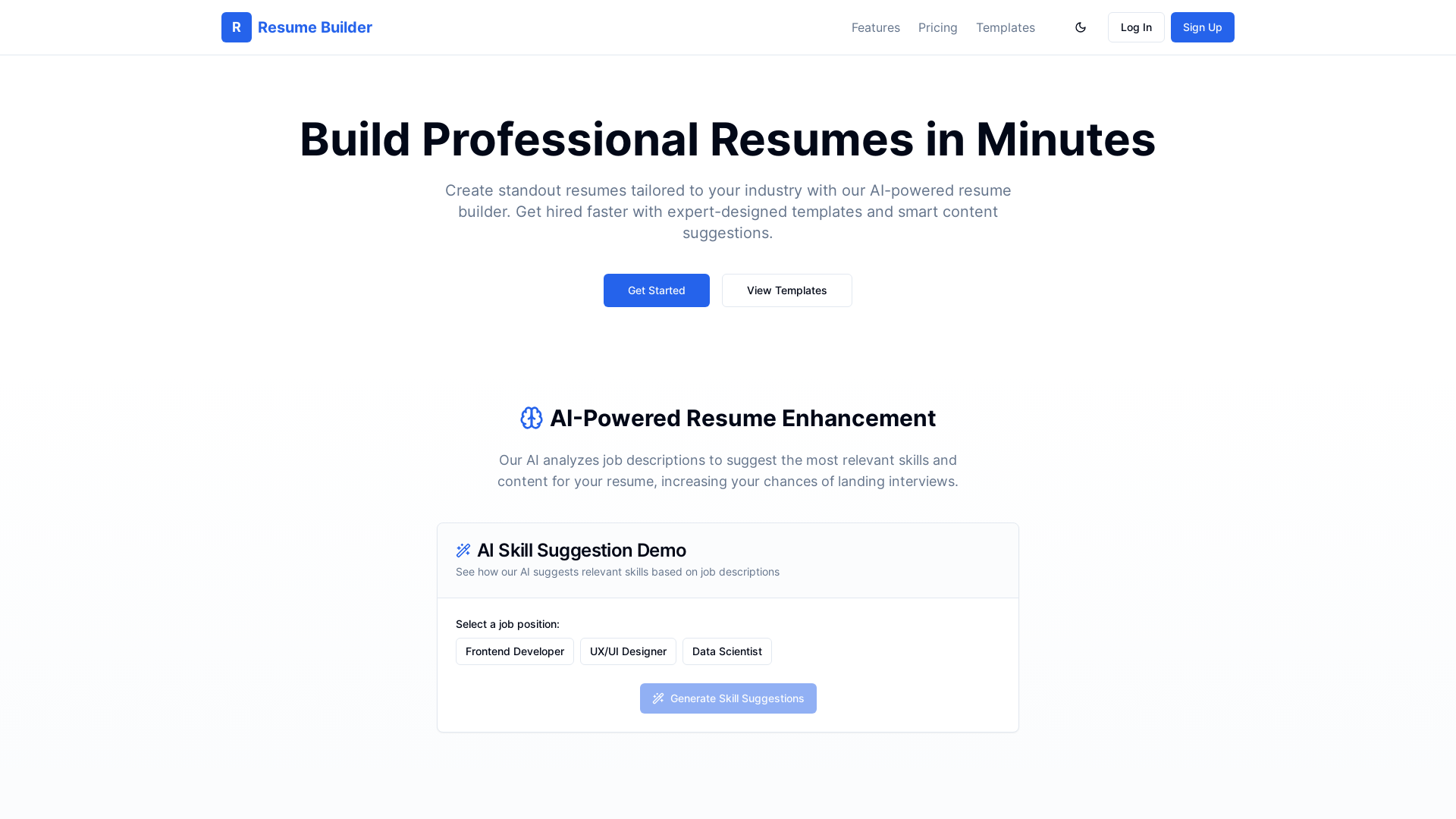 Advanced Resume & CV Builder App