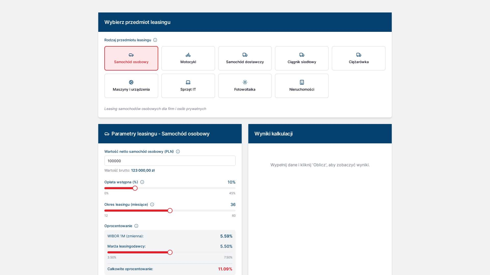 Professional Car Leasing Calculator Platform
