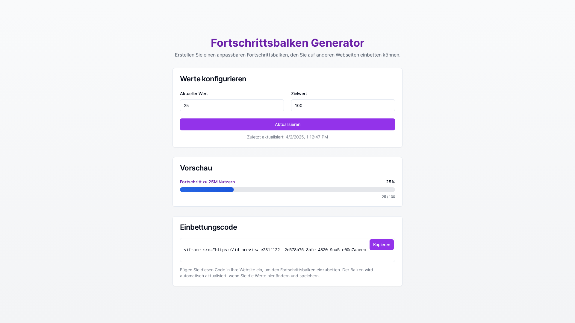 Modern Progress Bar Generator Platform