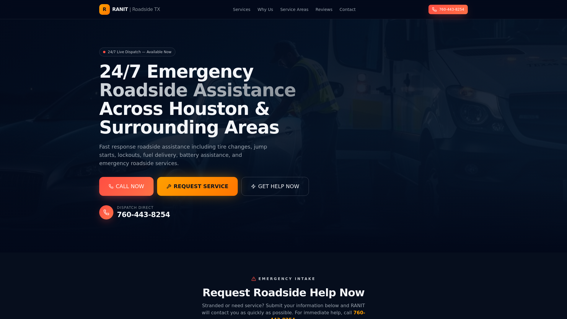 24/7 Roadside Assistance Houston TX | RANIT Roadside