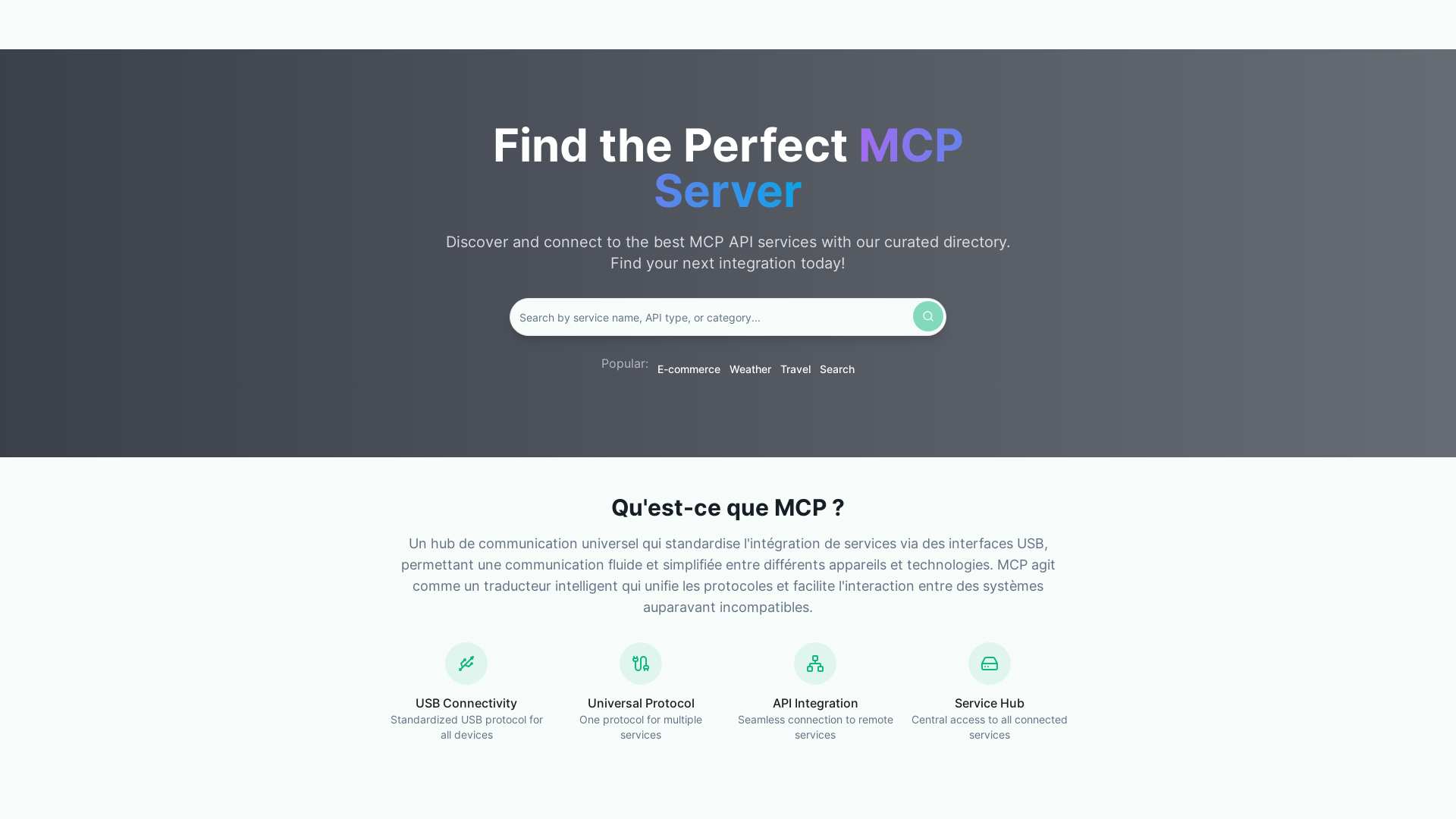 MCP Servers Directory - Find and Connect to MCP API Servers