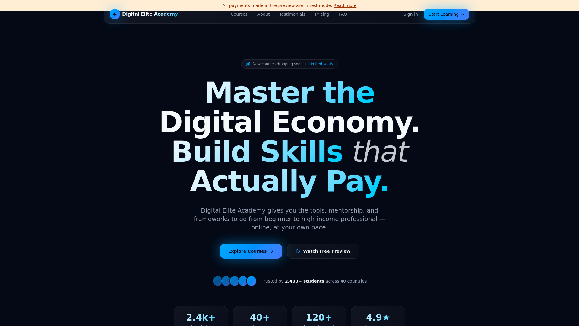 Digital Elite Academy — Master the Digital Economy