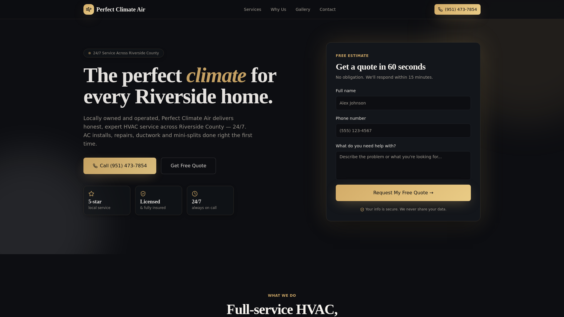 Perfect Climate Air — 24/7 HVAC in Riverside County