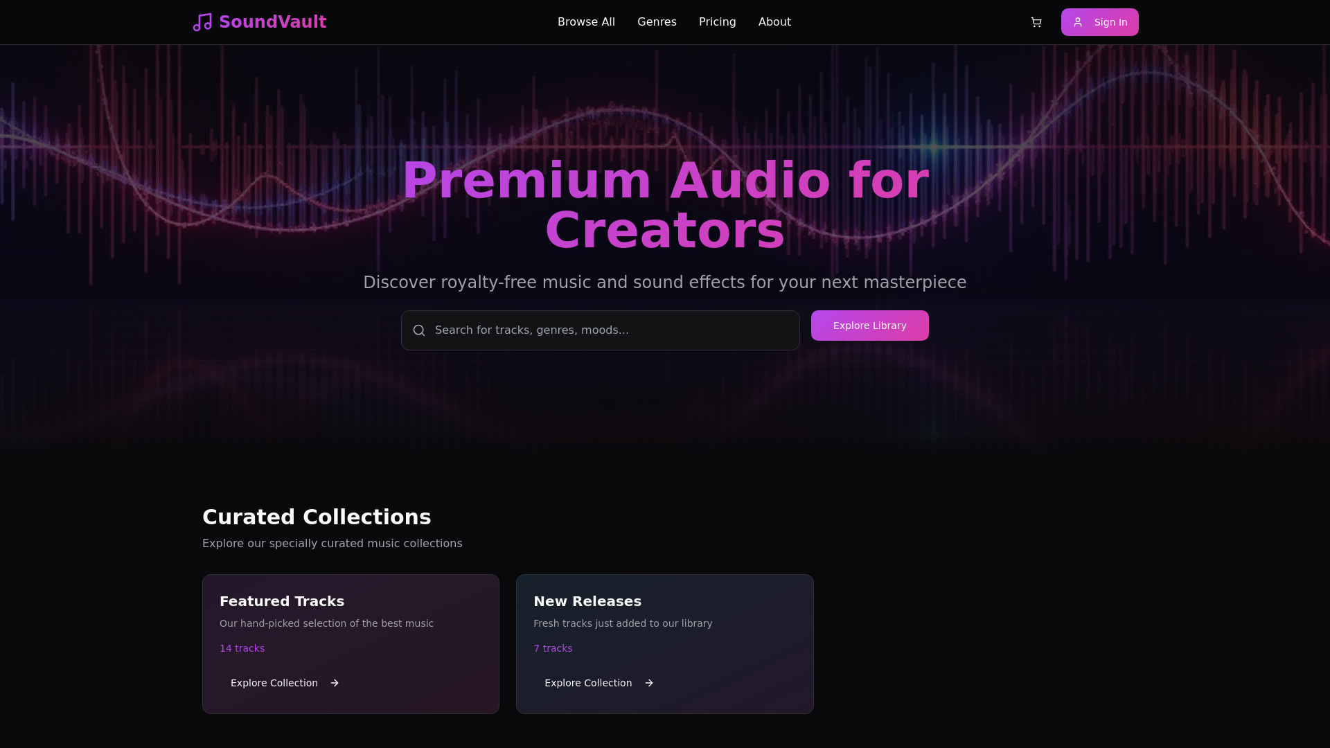 SoundVault - Premium Audio for Creators