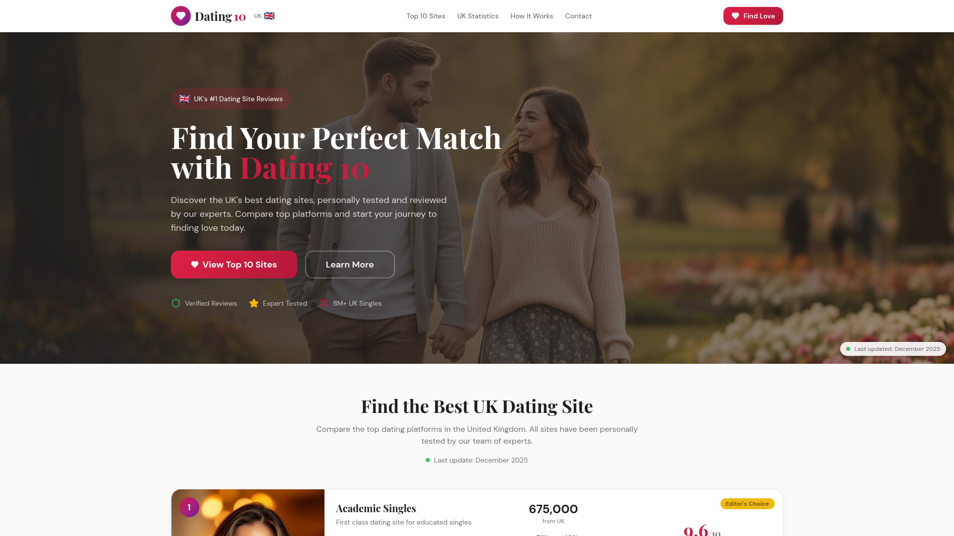 Dating 10 UK | Best Dating Sites 2025 - Find Love Online