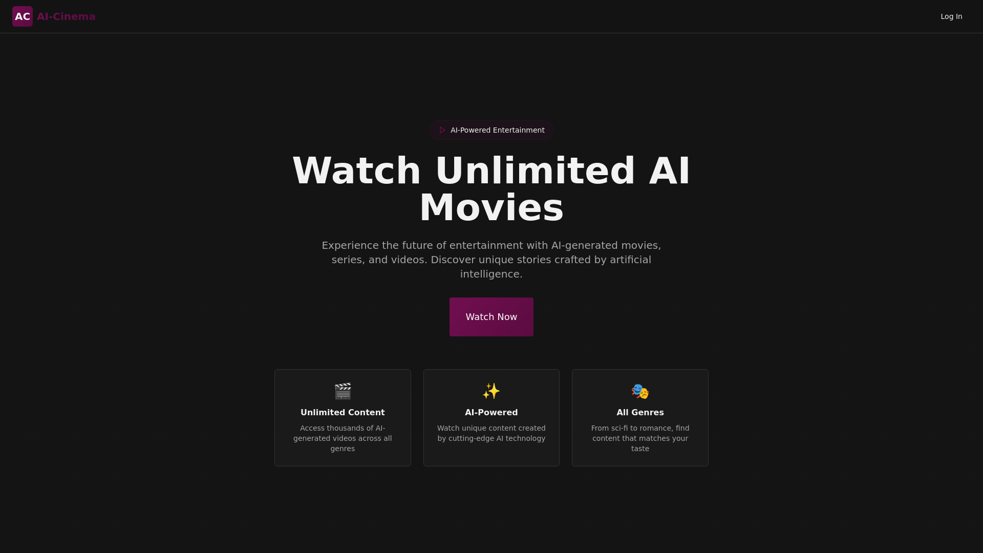 AI-Cinema - Watch Unlimited AI Movies
