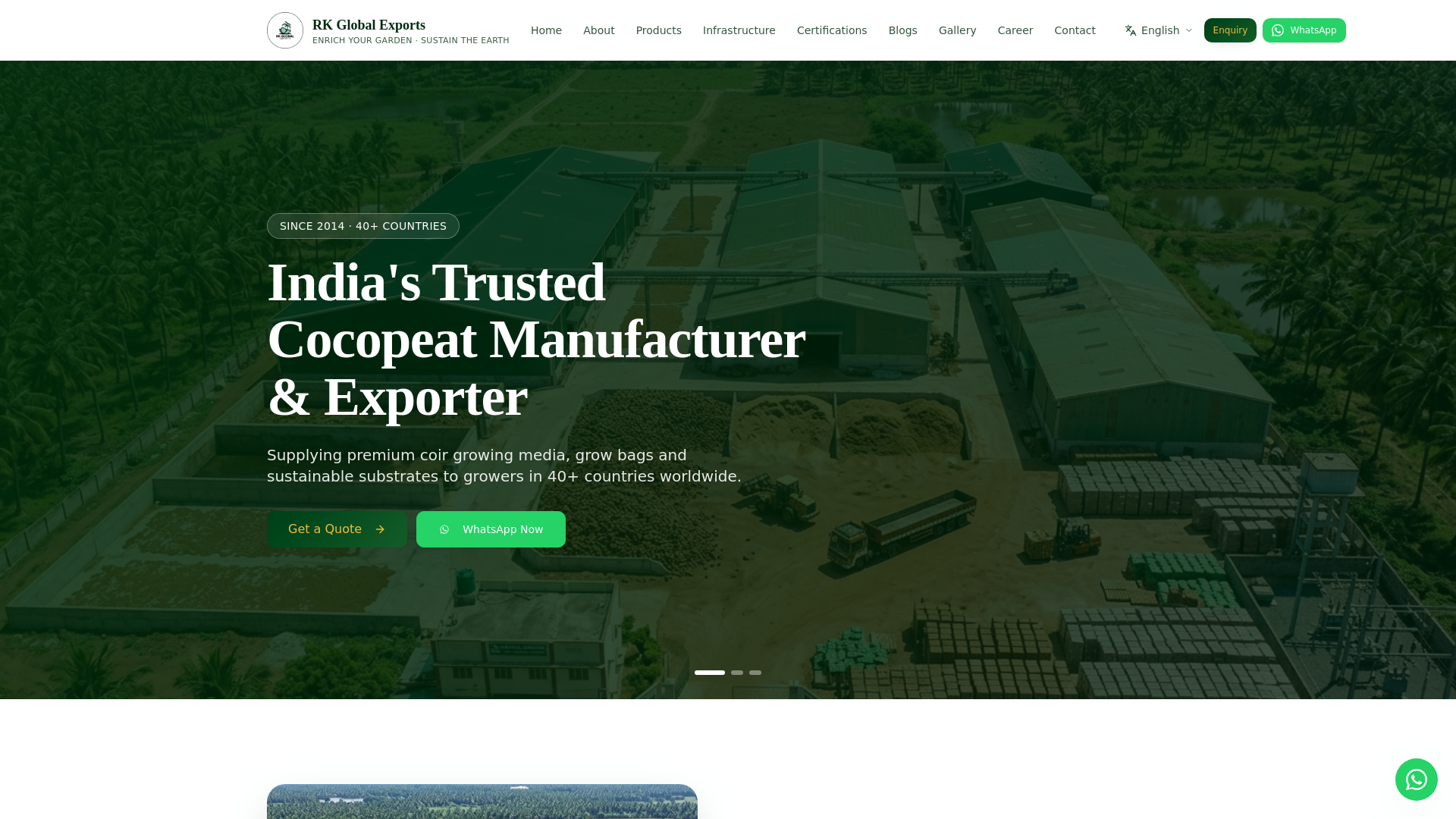 Infrastructure & Manufacturing — RK Global Exports